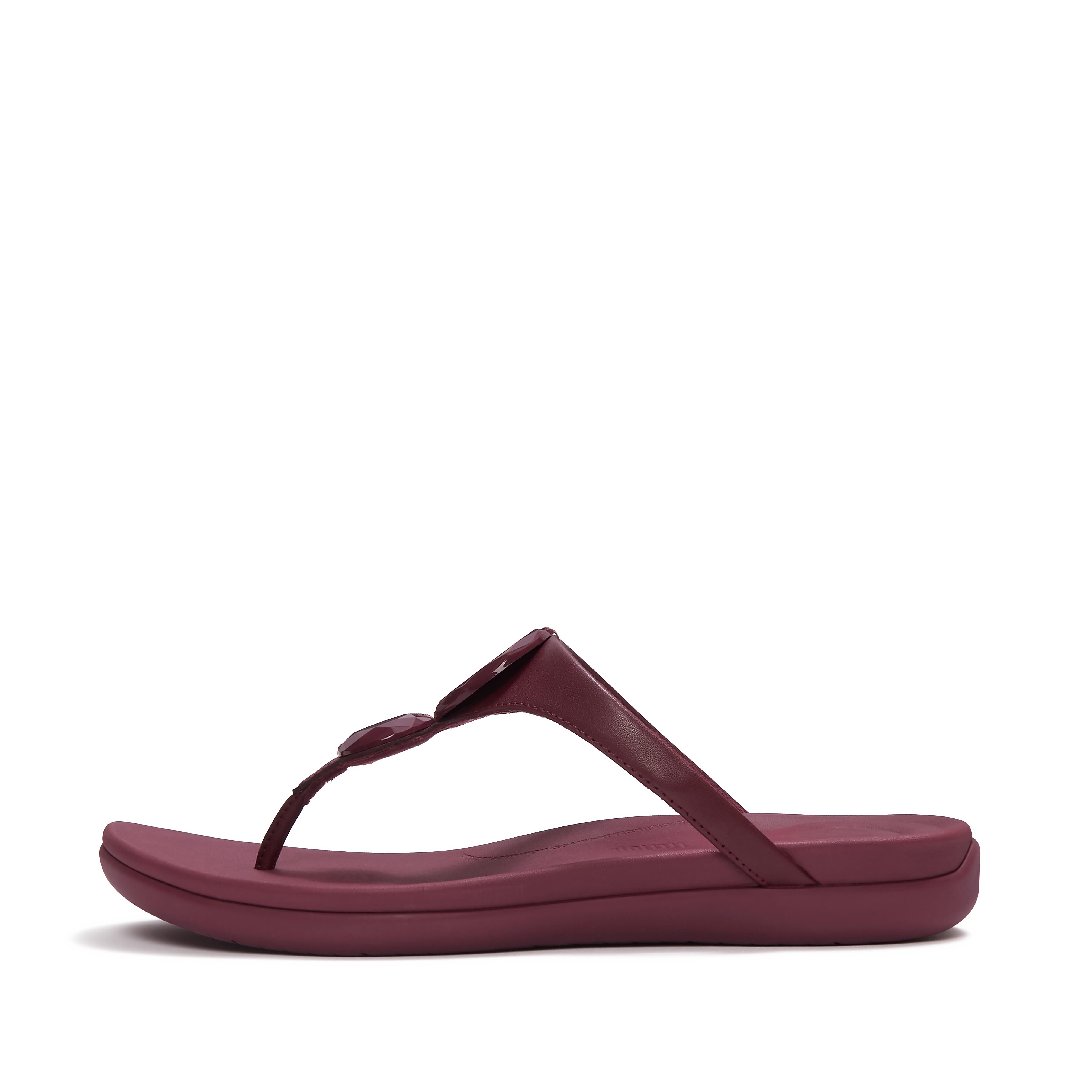 FitFlop SOLAY Toe-Post Sandals - Merlot