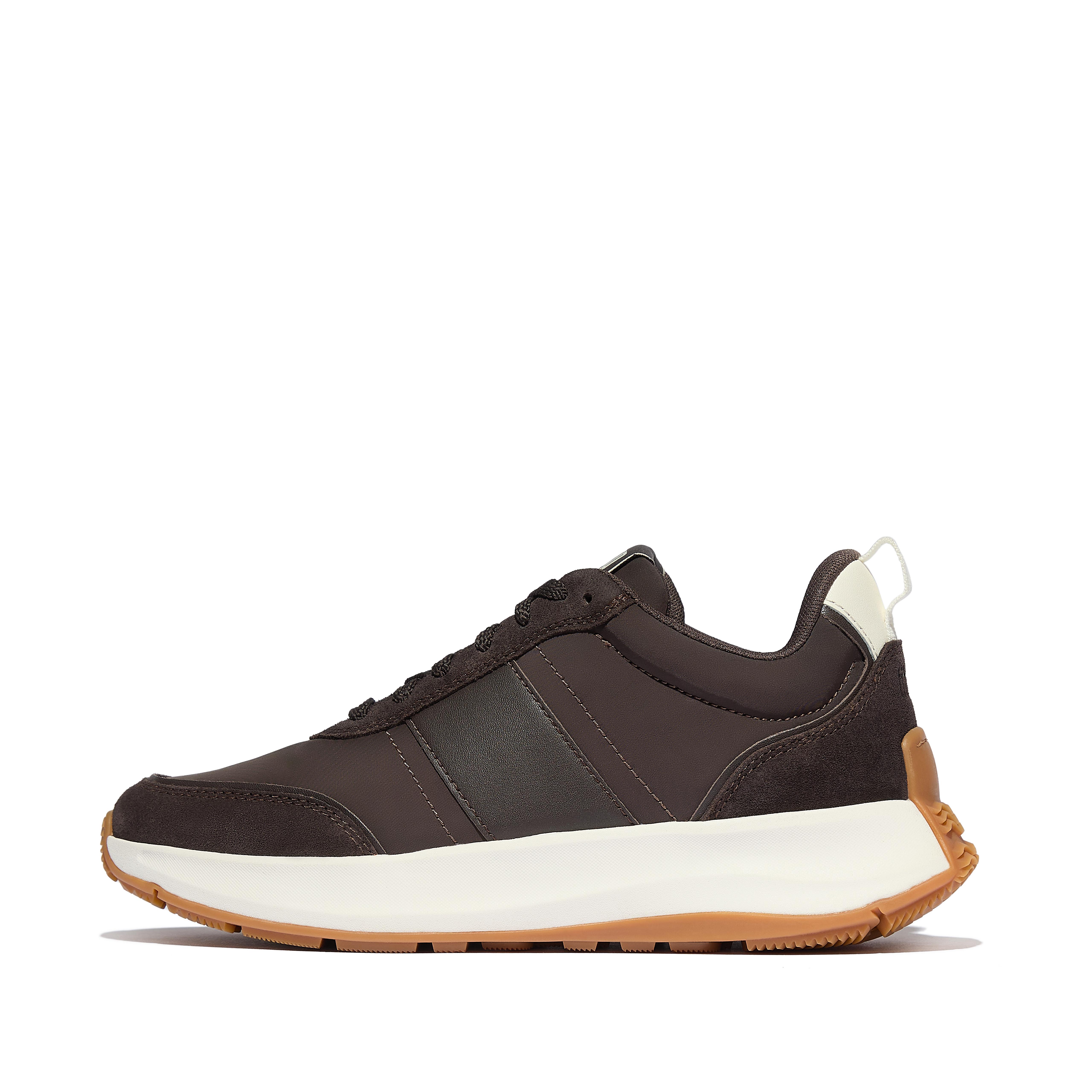 FitFlop F-MODE Flow Fabric/Suede/Leather Sneakers - Brown Mix