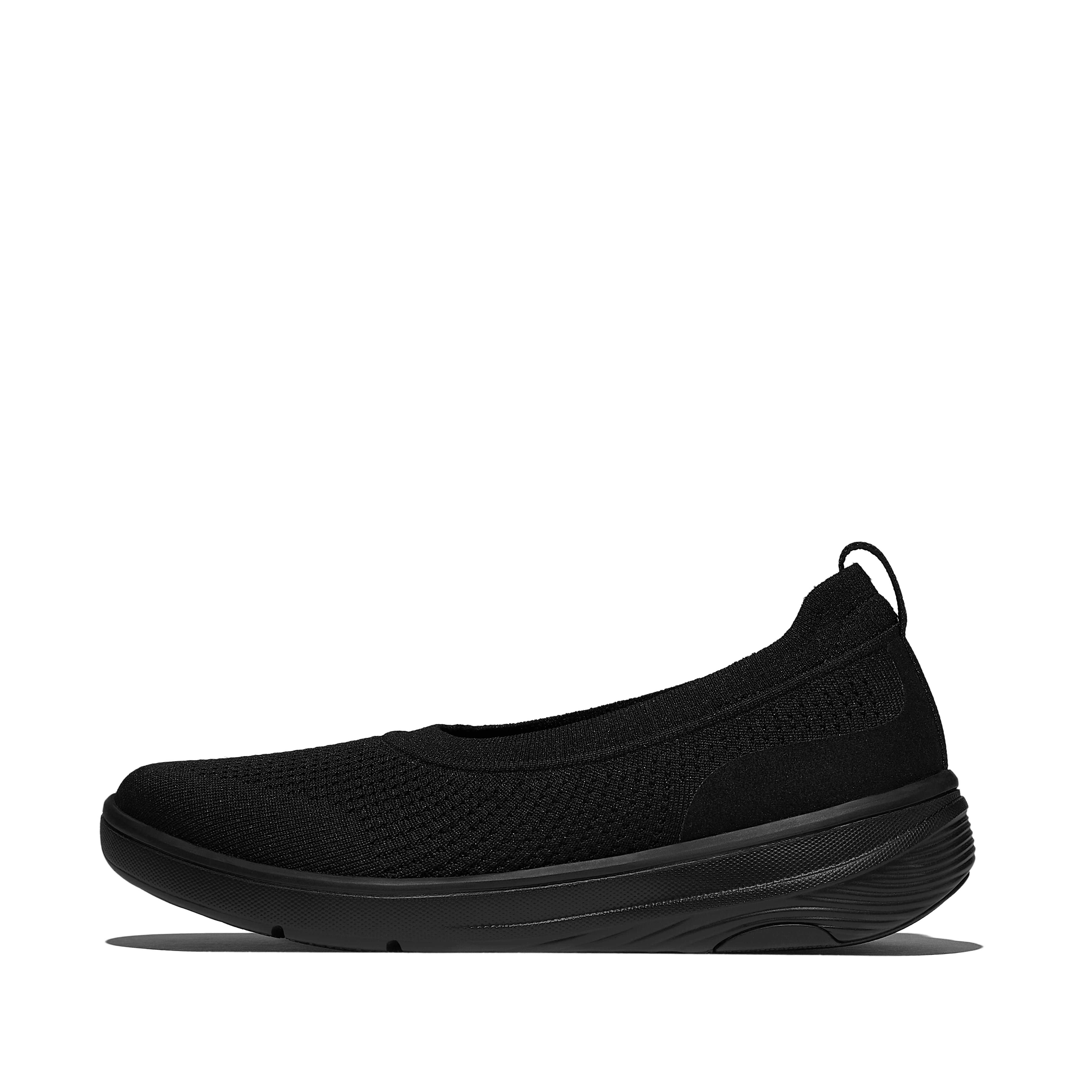 FitFlop SUPER-Q Knit Ballerinas - All Black