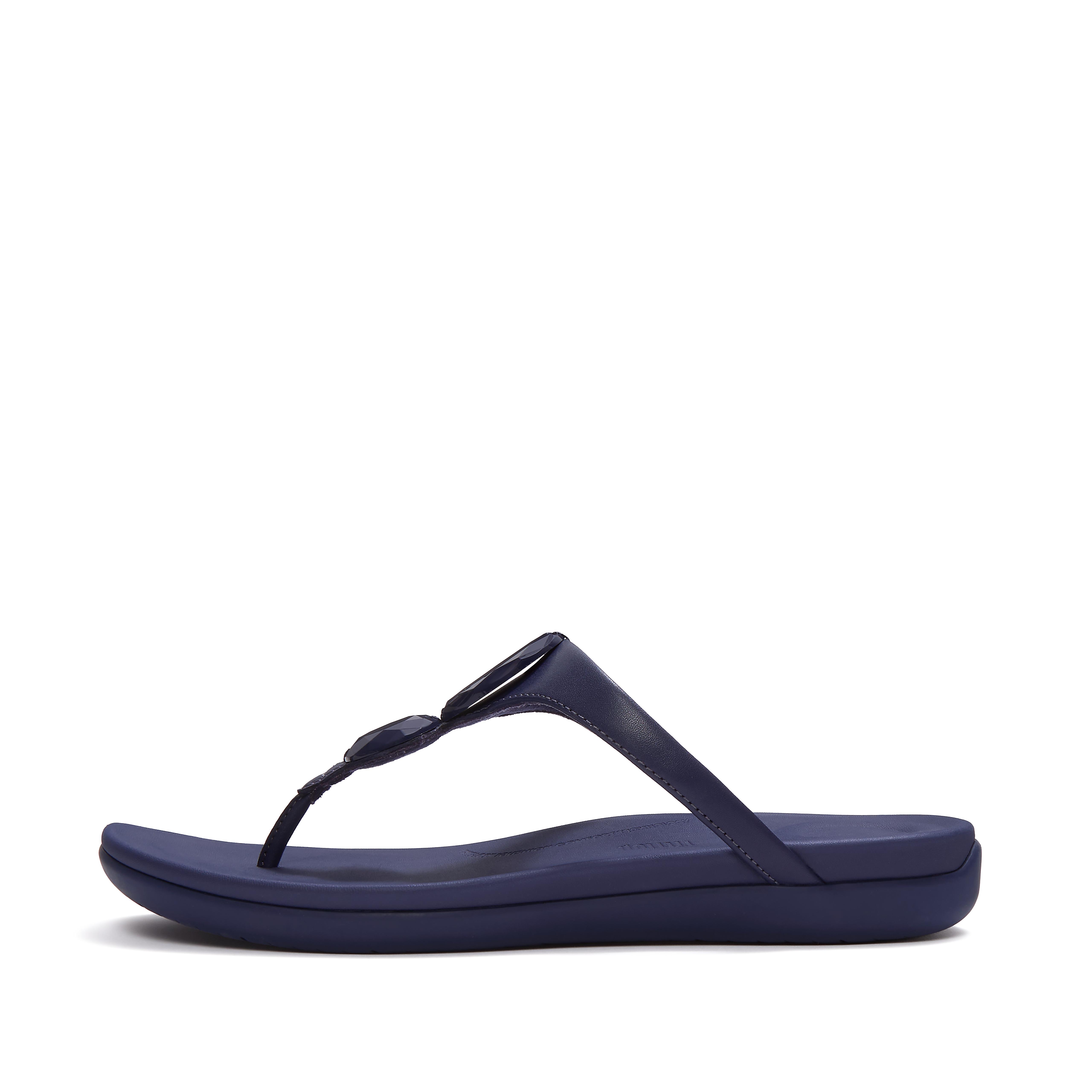 FitFlop SOLAY Toe-Post Sandals - Deep Blue