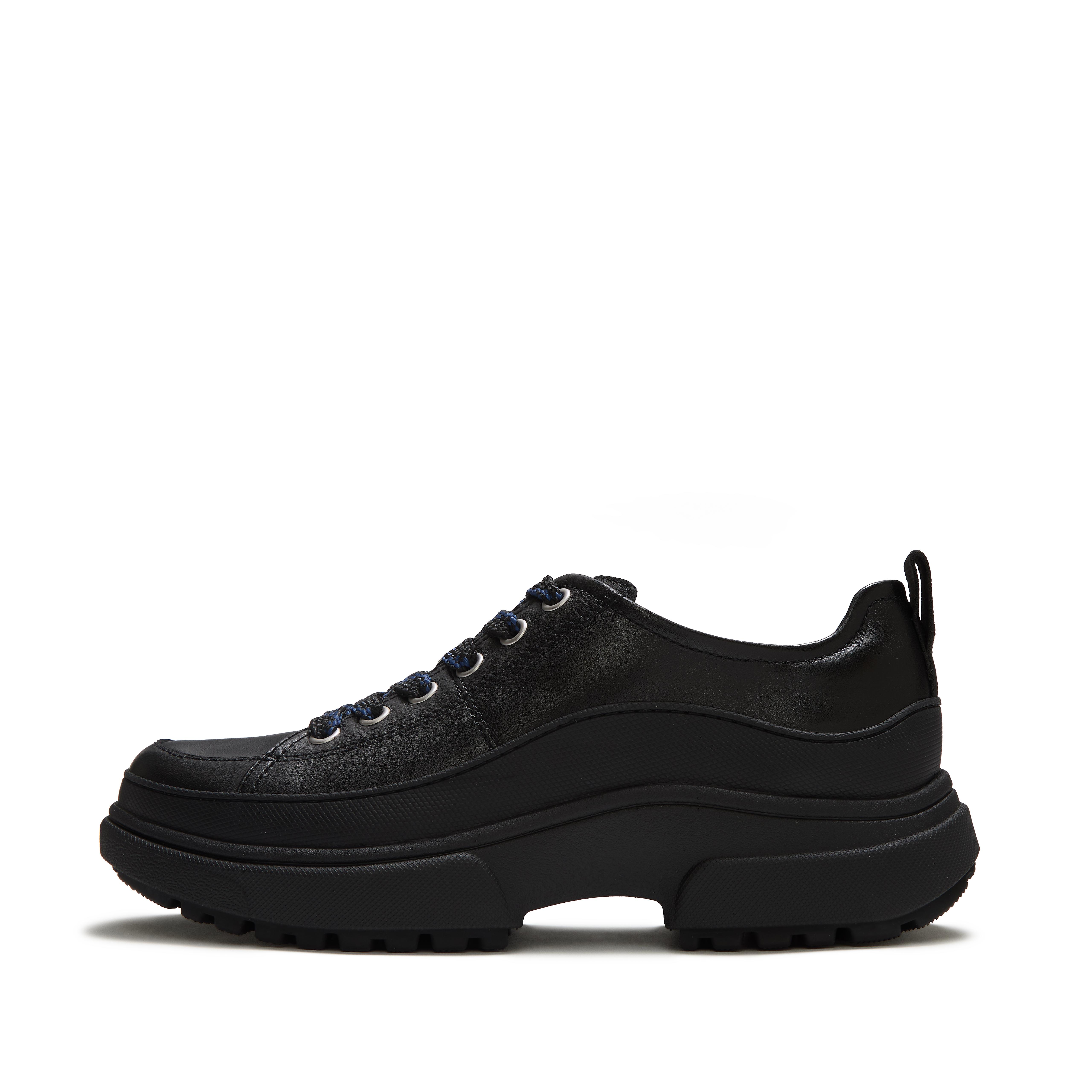 FitFlop WYLDER Leather Sneakers - All Black