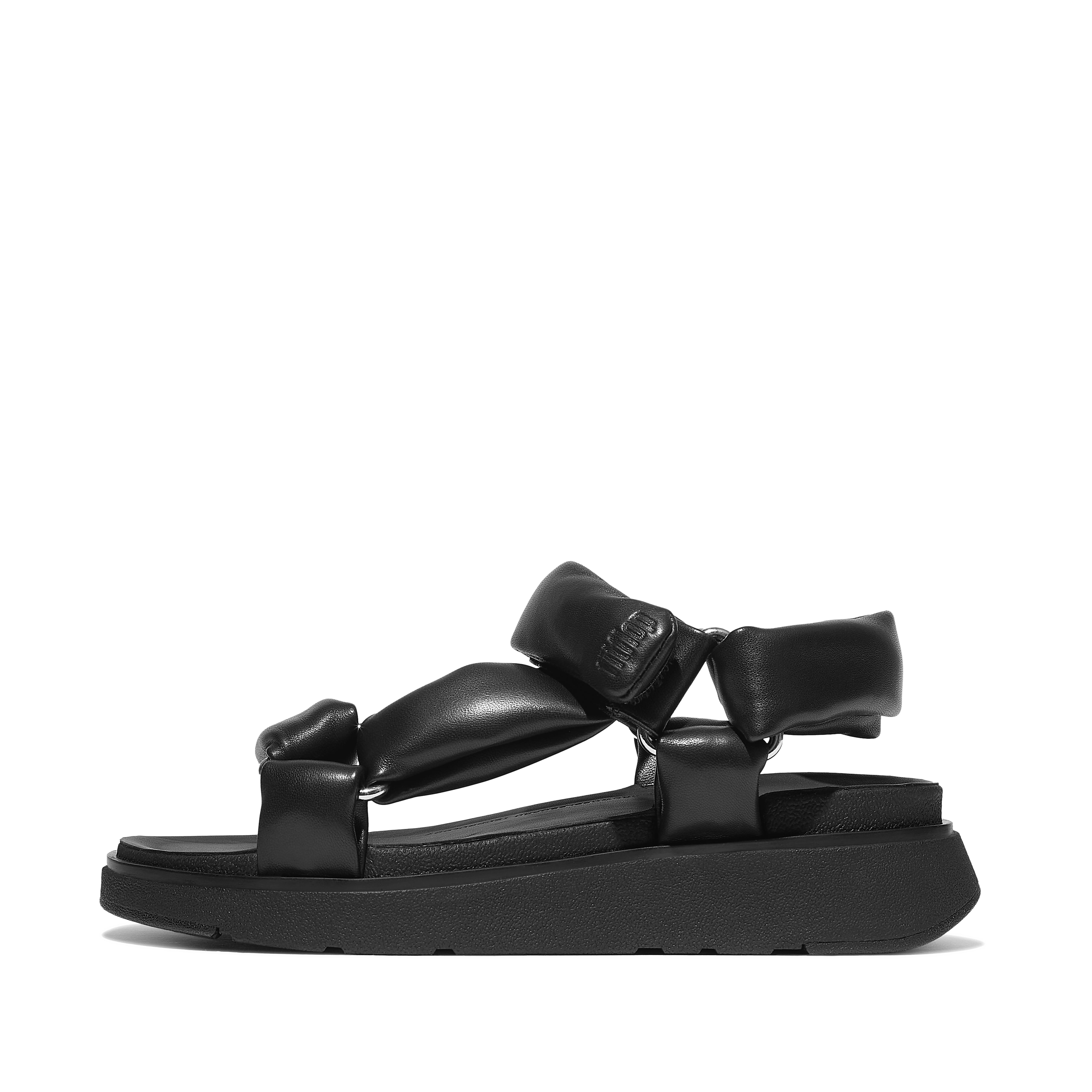 FitFlop GEN-FF Soft-Leather Back-Strap Sandals - All Black