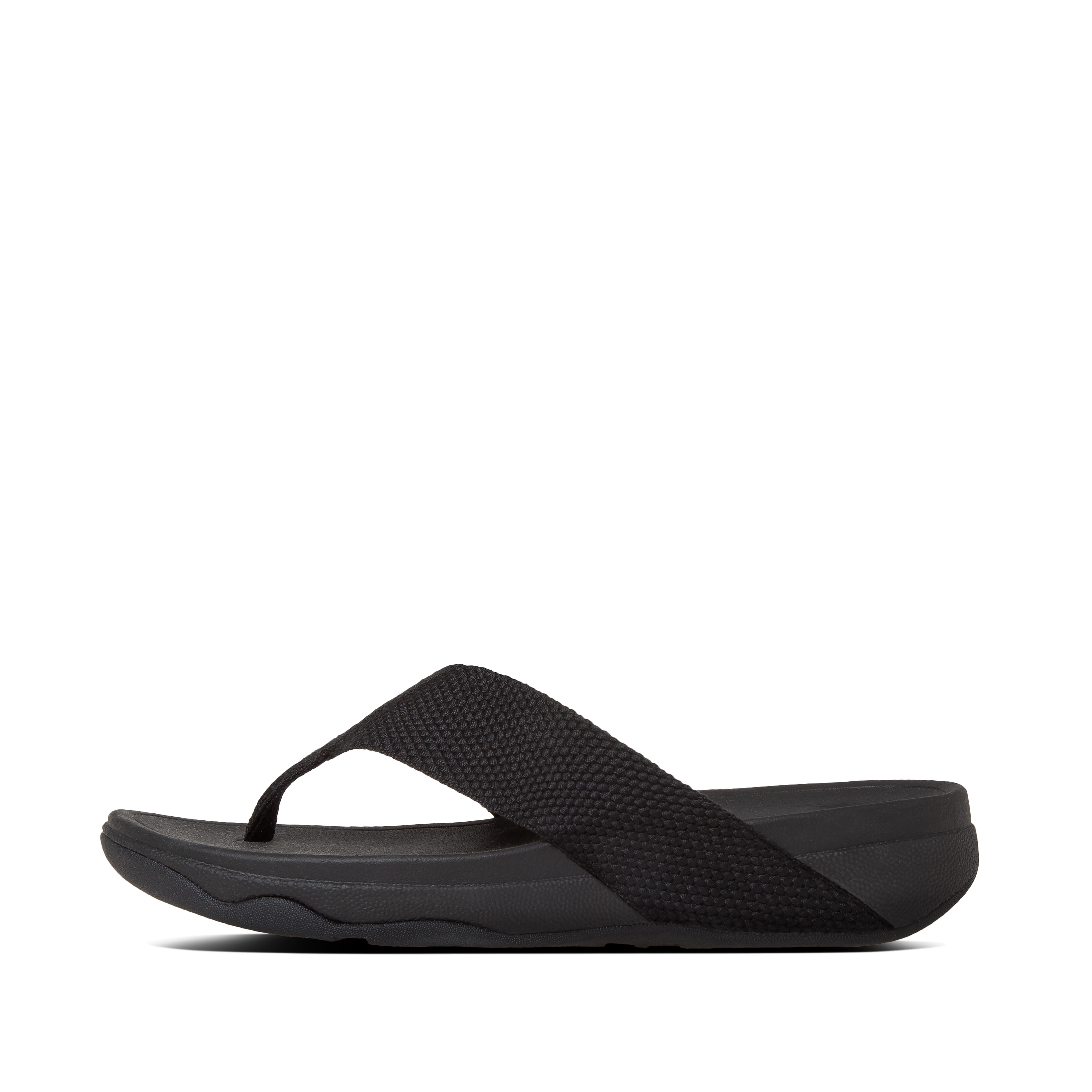 FitFlop SURFA Toe-Post Sandals - Black