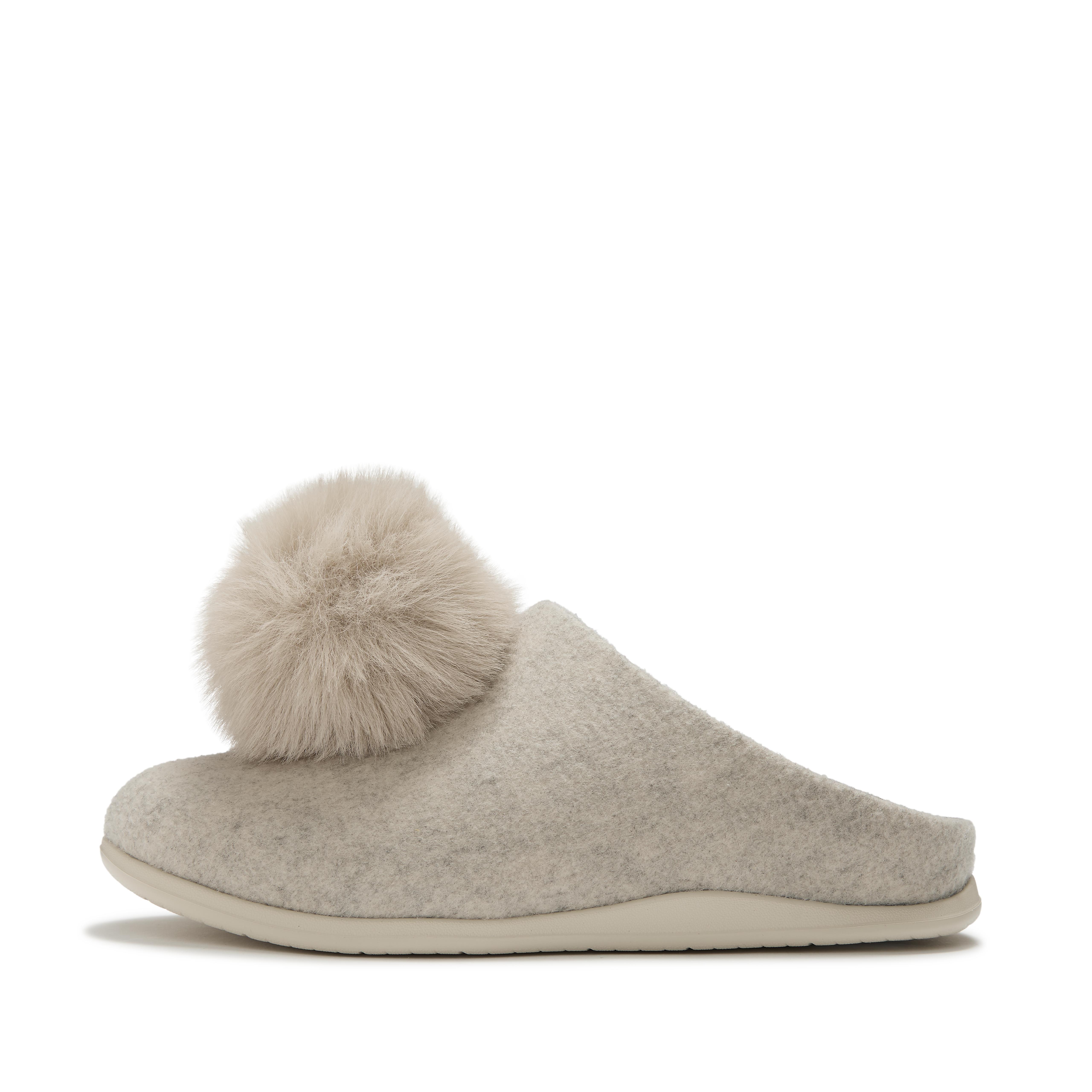 FitFlop iQ-SNUG Felt Slippers - Taupe