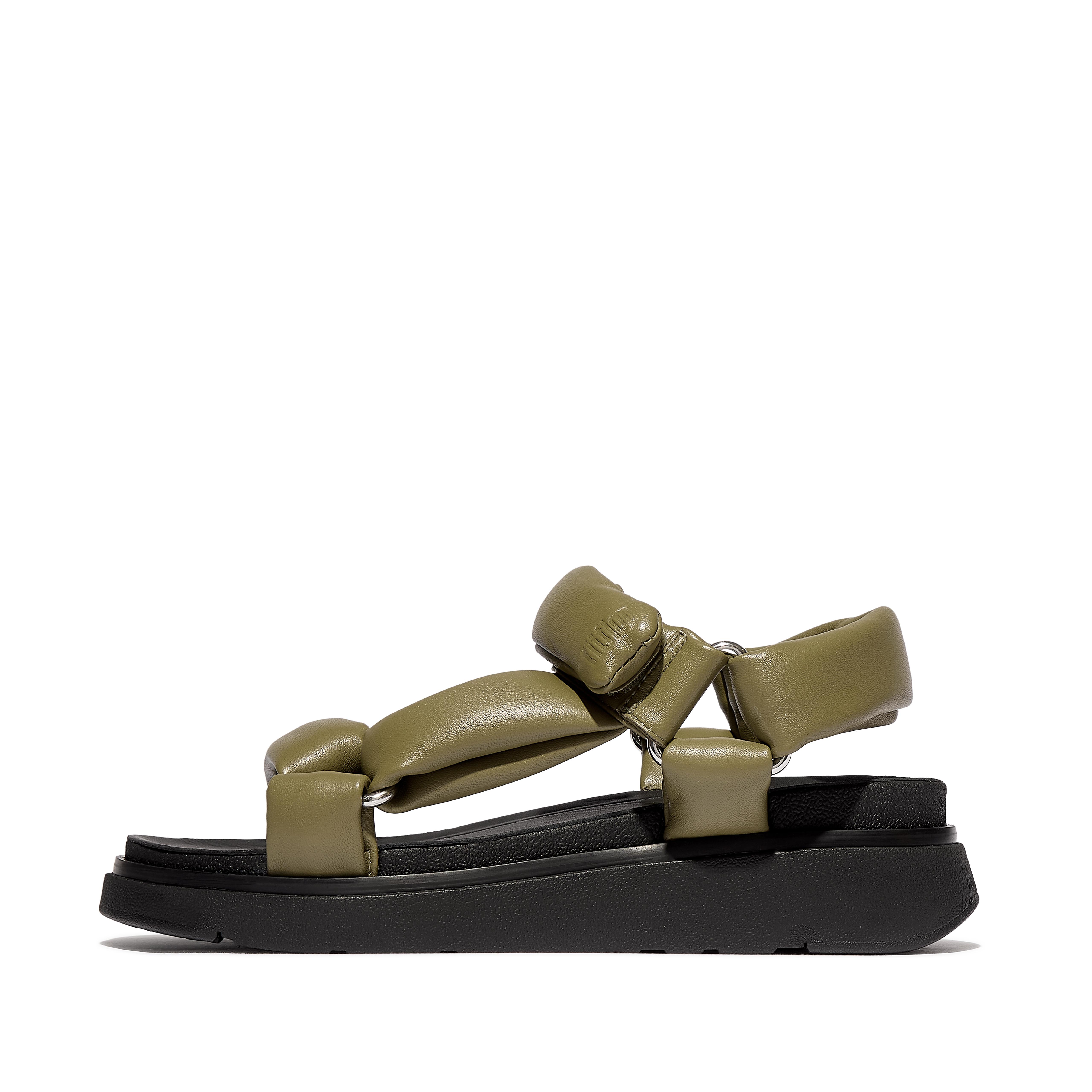 FitFlop GEN-FF Soft-Leather Back-Strap Sandals - Camo Green