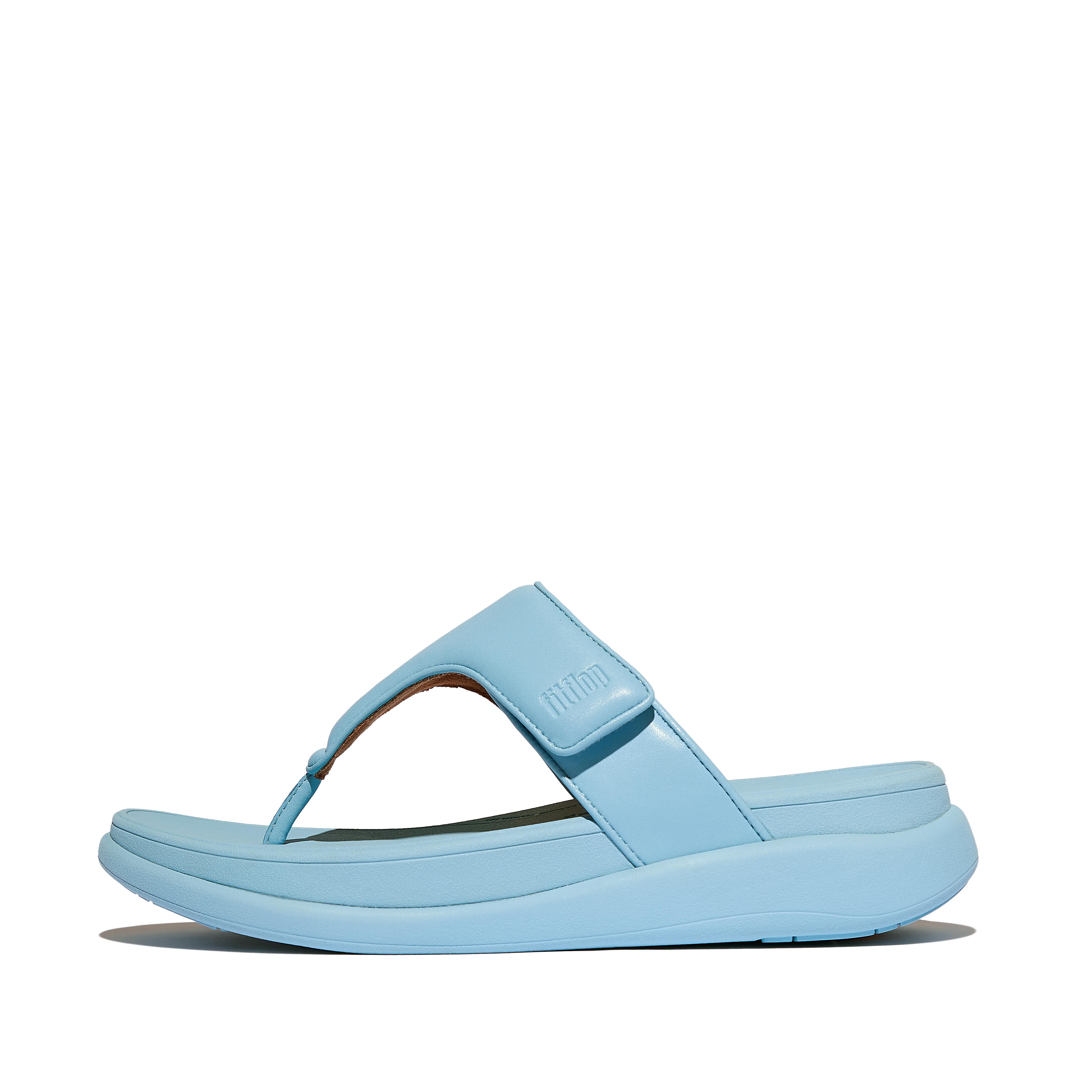 FitFlop F-MODE Go Adjustable Toe-Post Sandals - Bondi Blue Mix
