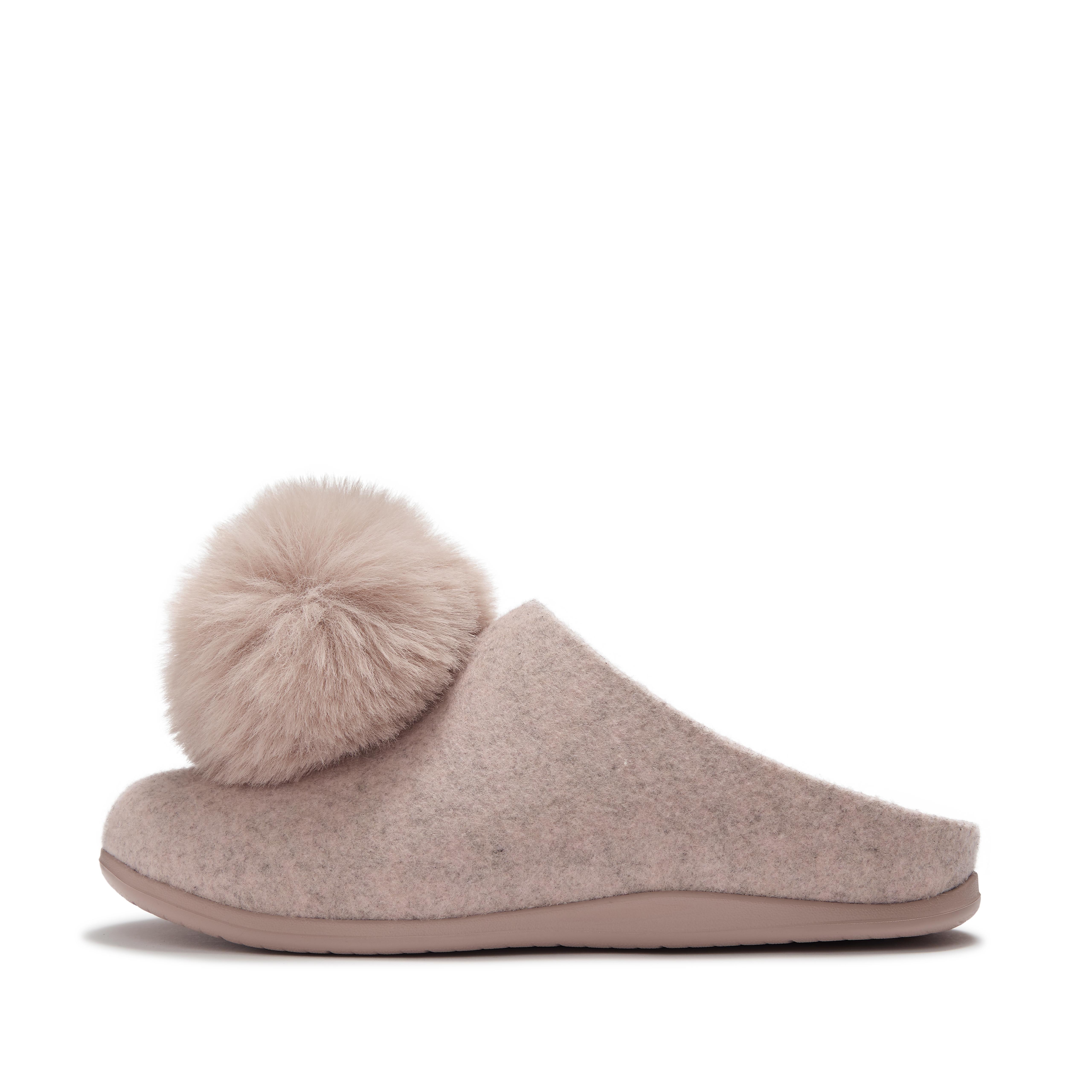 FitFlop iQ-SNUG Felt Slippers - Beige
