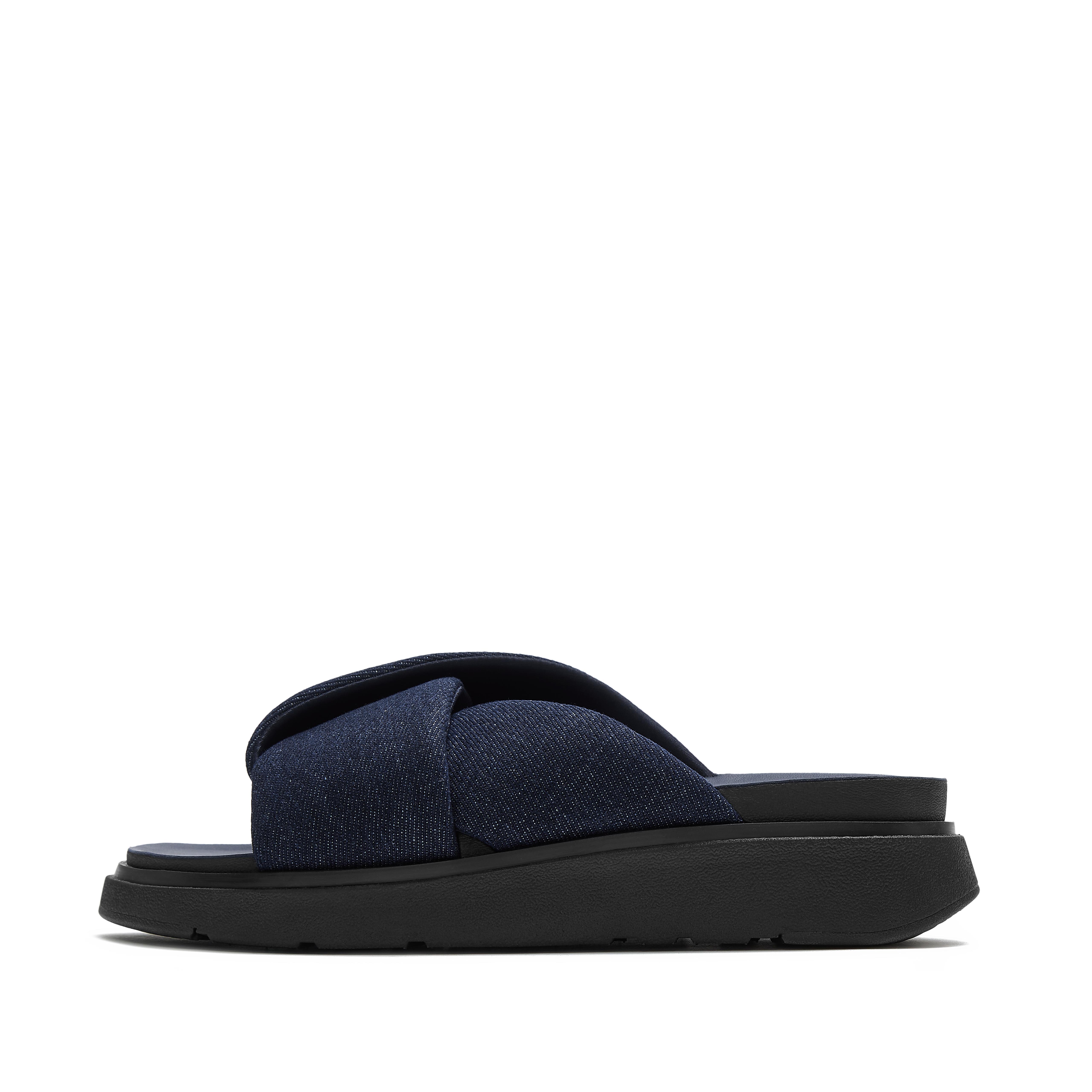 FitFlop GEN-FF Folded-Denim Slides - Denim
