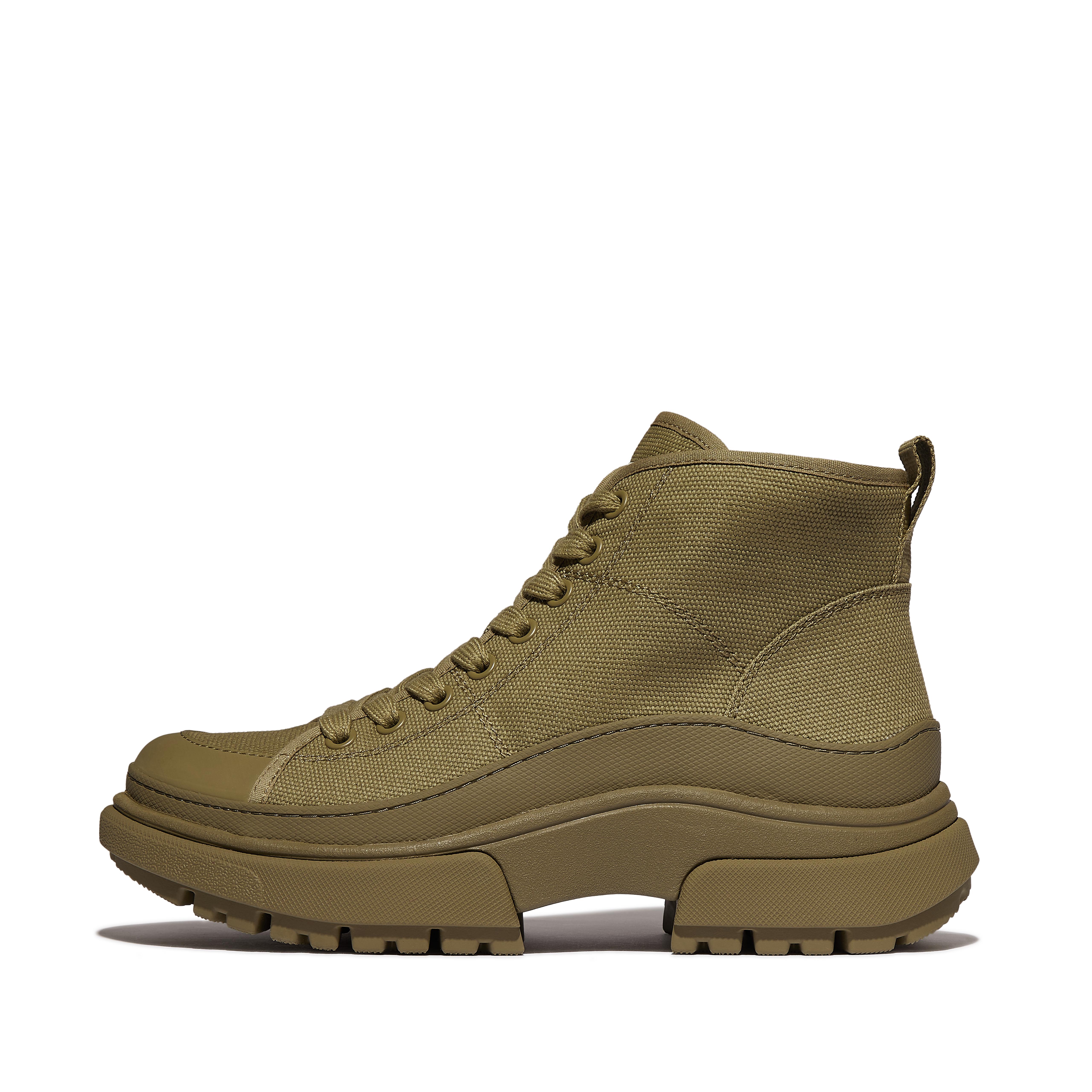 FitFlop WYLDER Canvas Lace-Up Boots - Camo Green