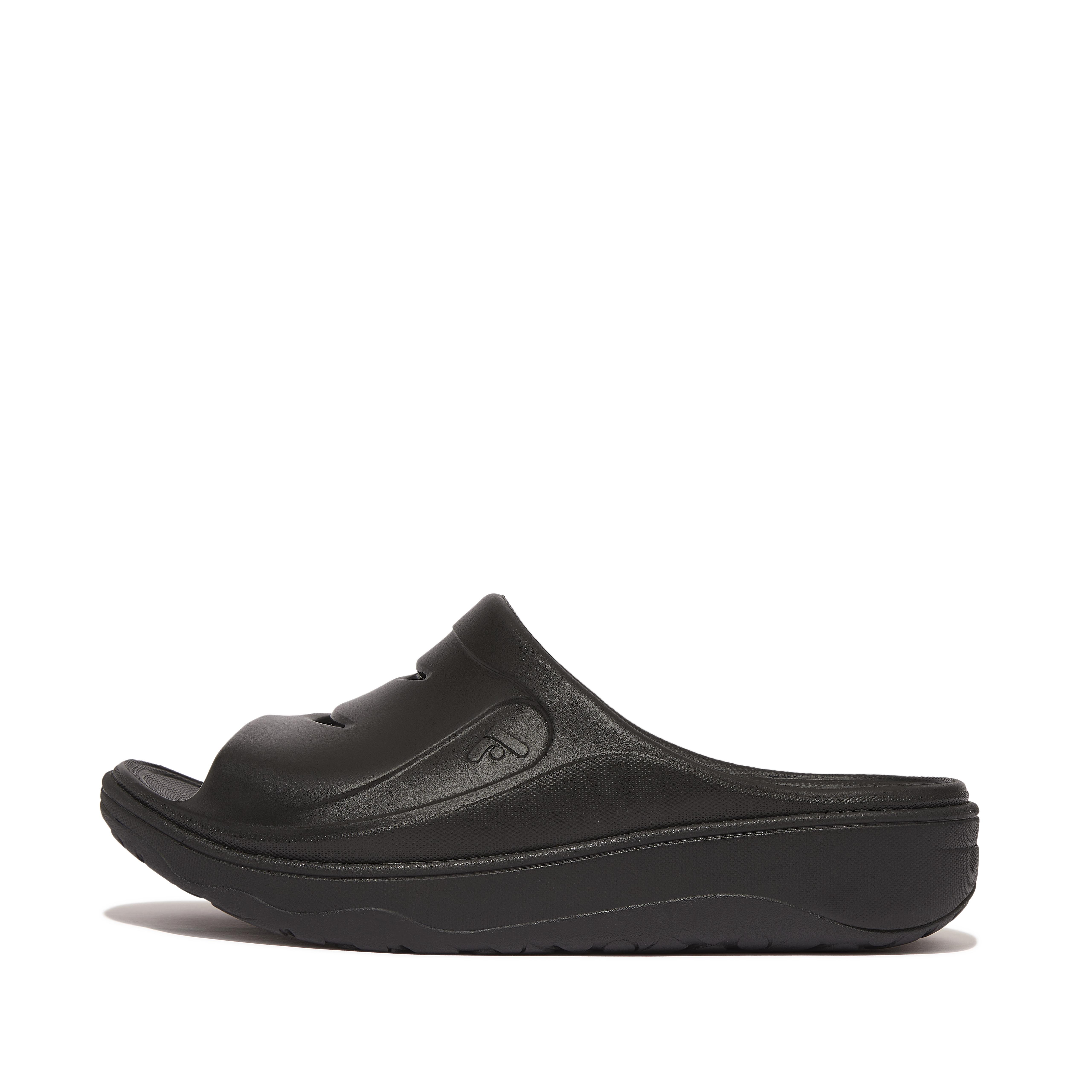 FitFlop RELIEFF Recovery Slides - Pewter Black