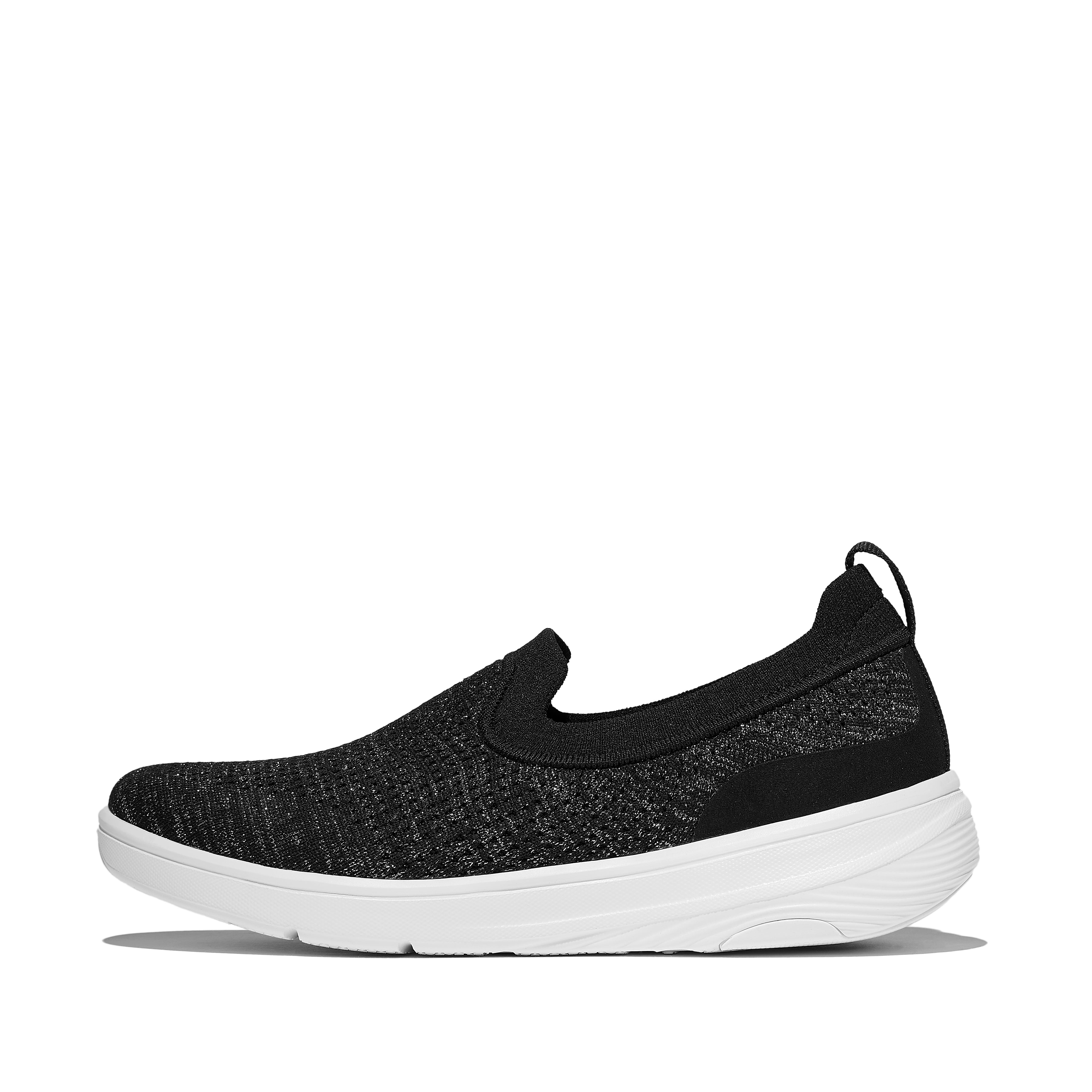 FitFlop SUPER-Q Knit Slip-Ons - Silver