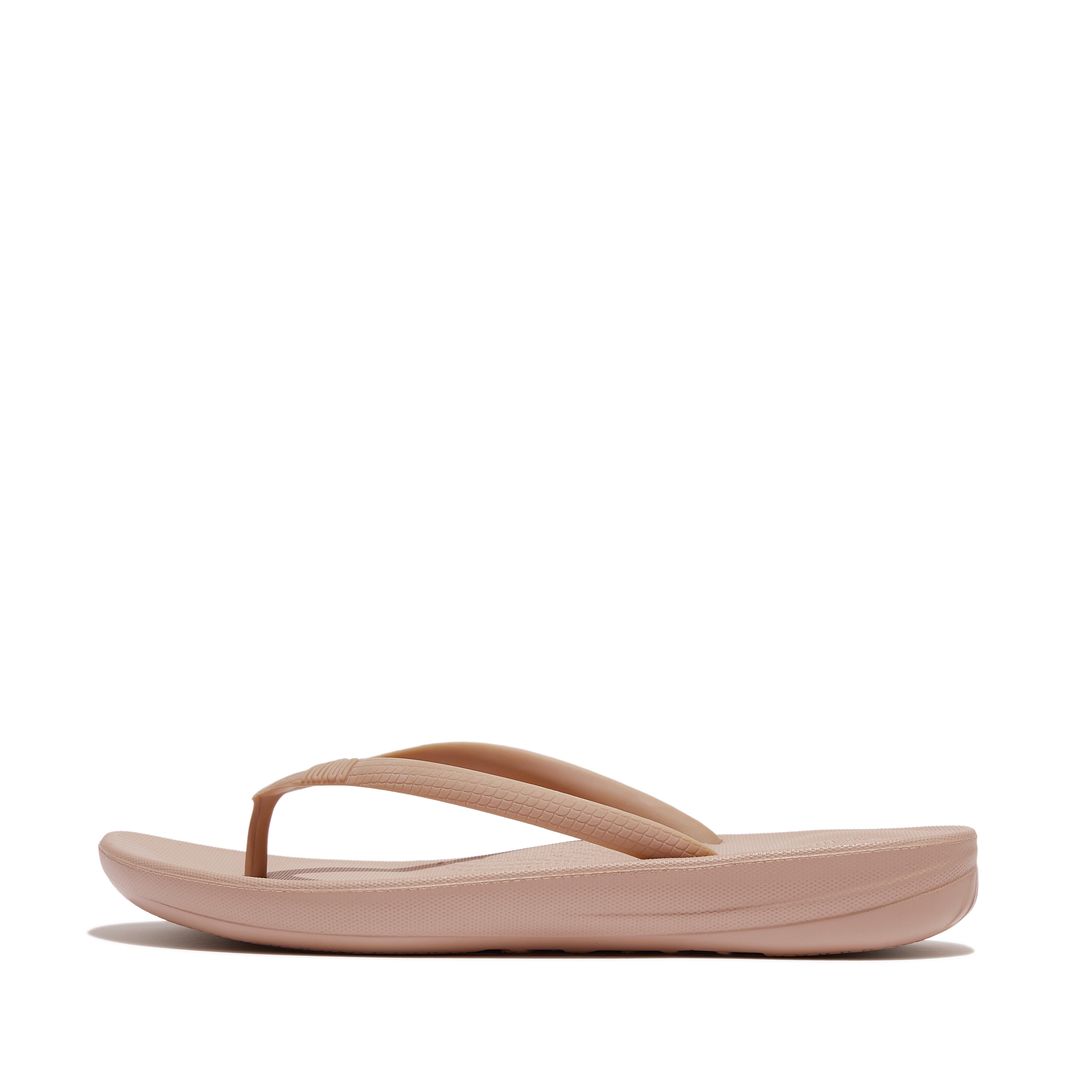 FitFlop iQUSHION Ergonomic Flip-Flops - Beige Buff