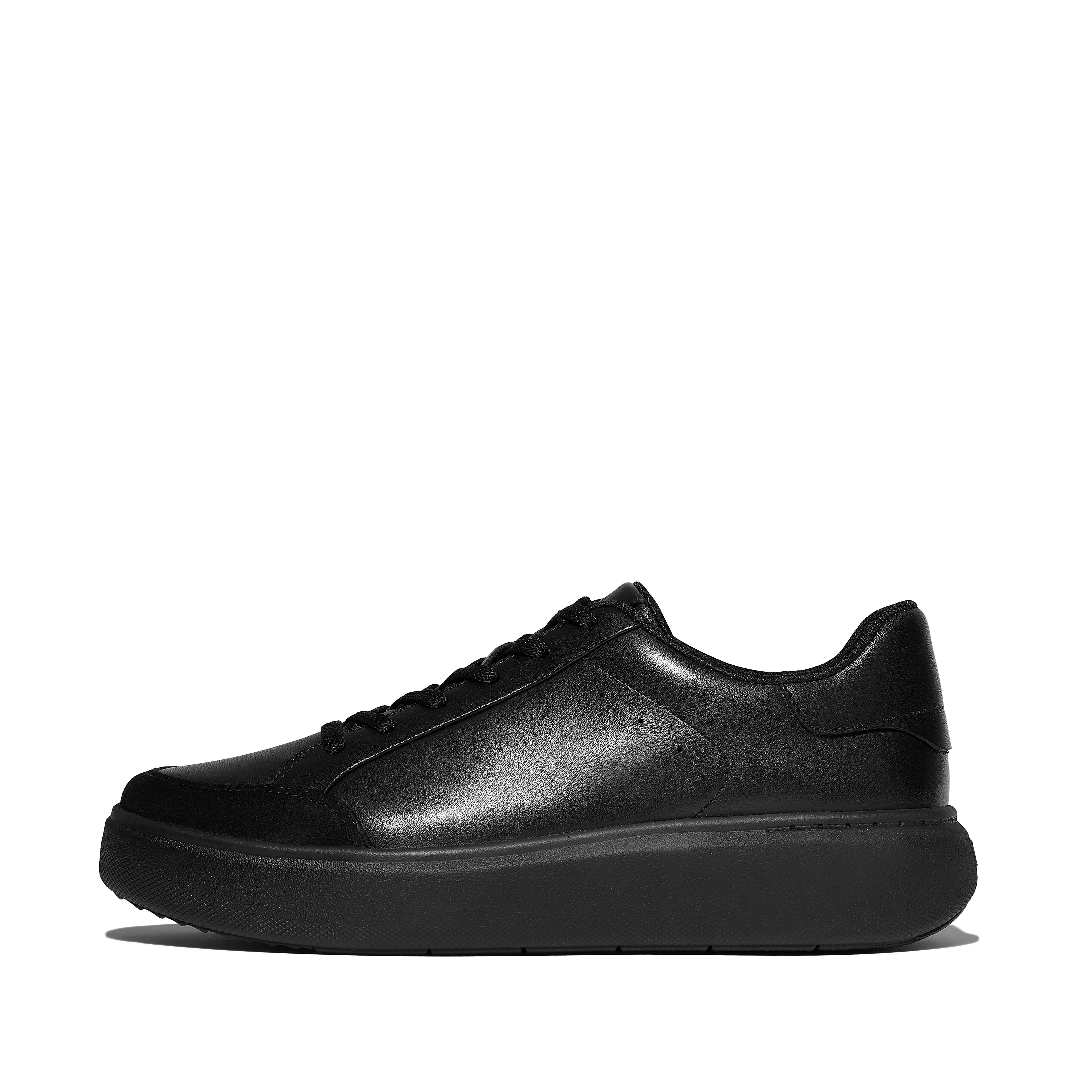 FitFlop RTG Leather/Suede Sneakers - All Black