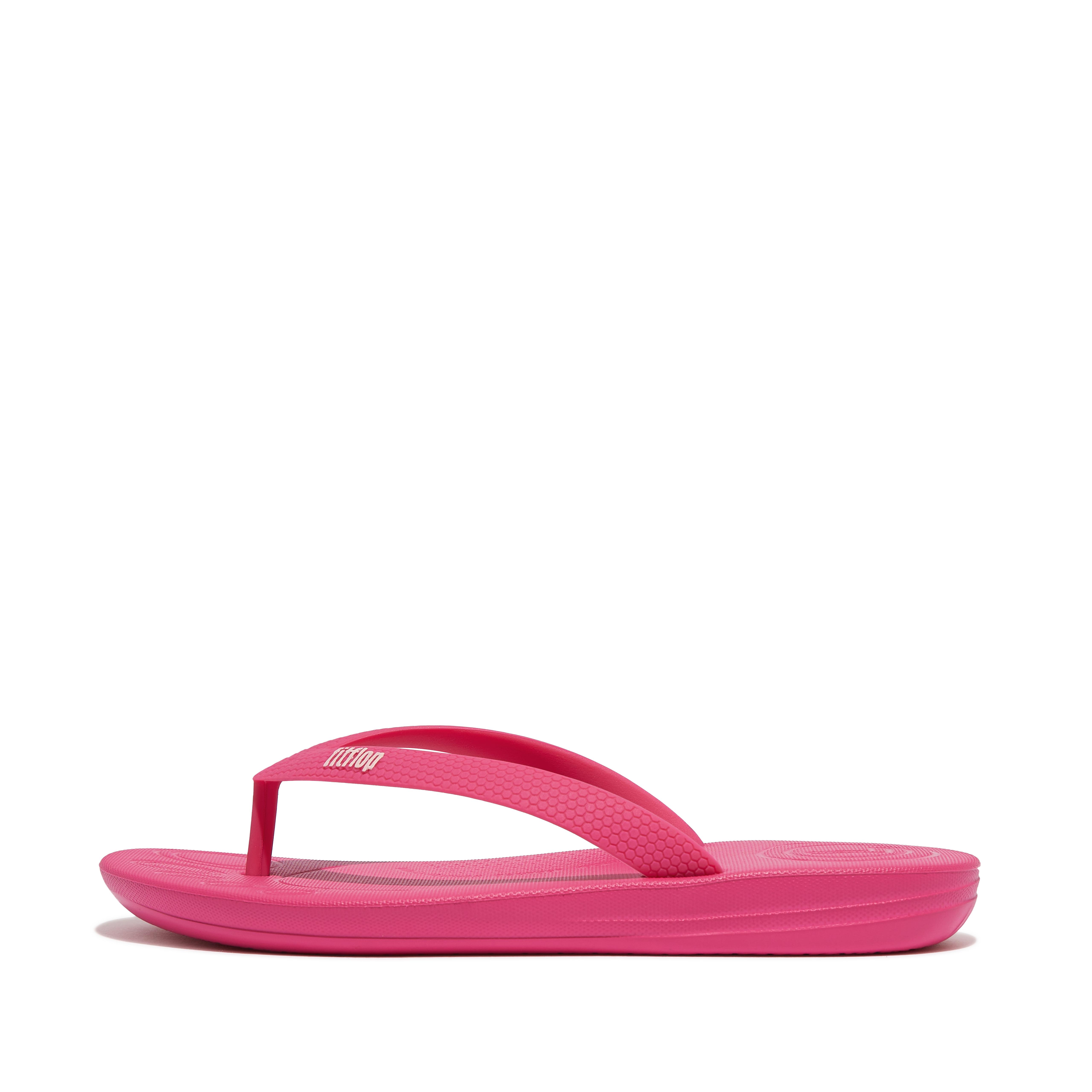 FitFlop iQUSHION KIDS Junior Ergonomic Flip-Flops - Pink Jam
