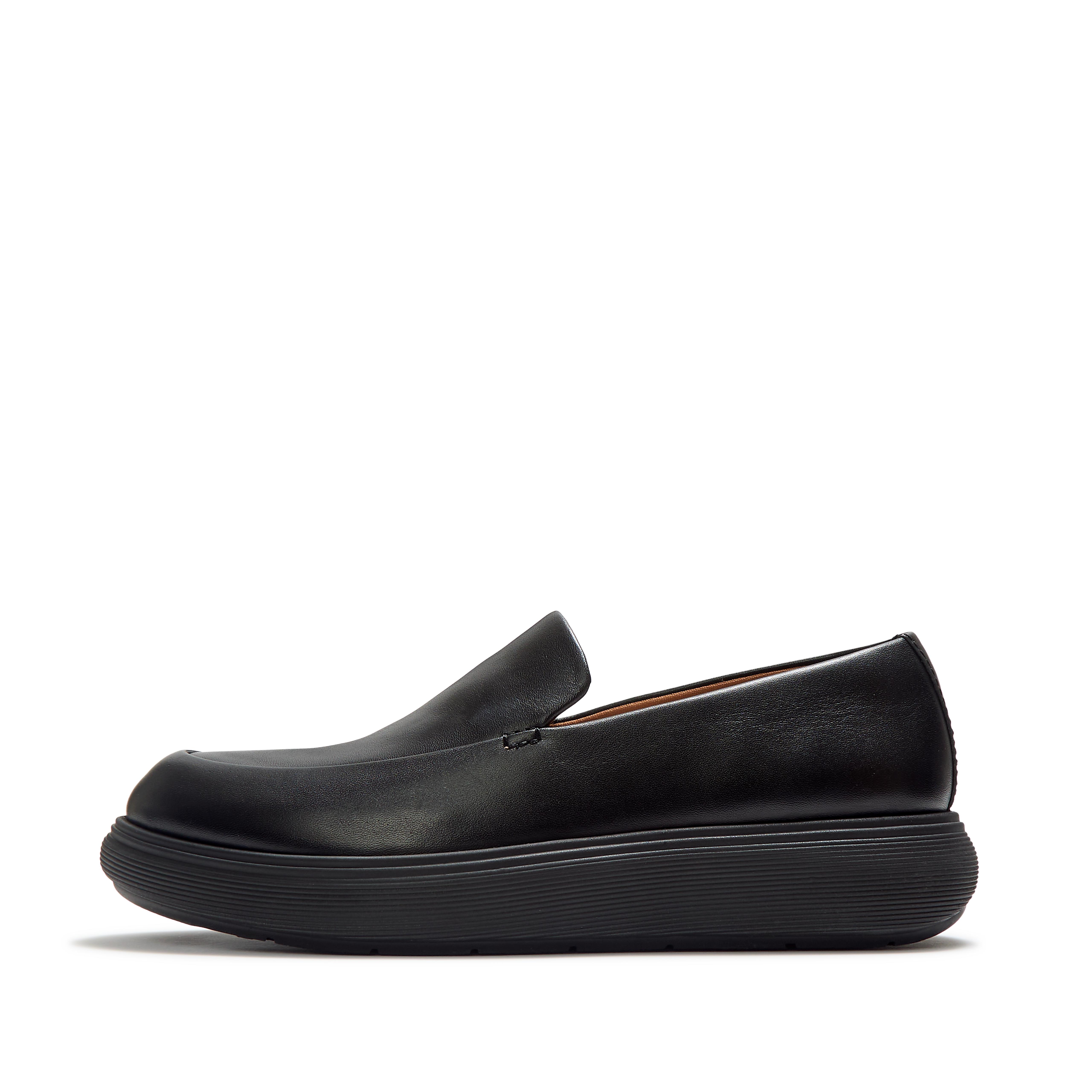 FitFlop iQ-COMFF Leather Loafers - All Black