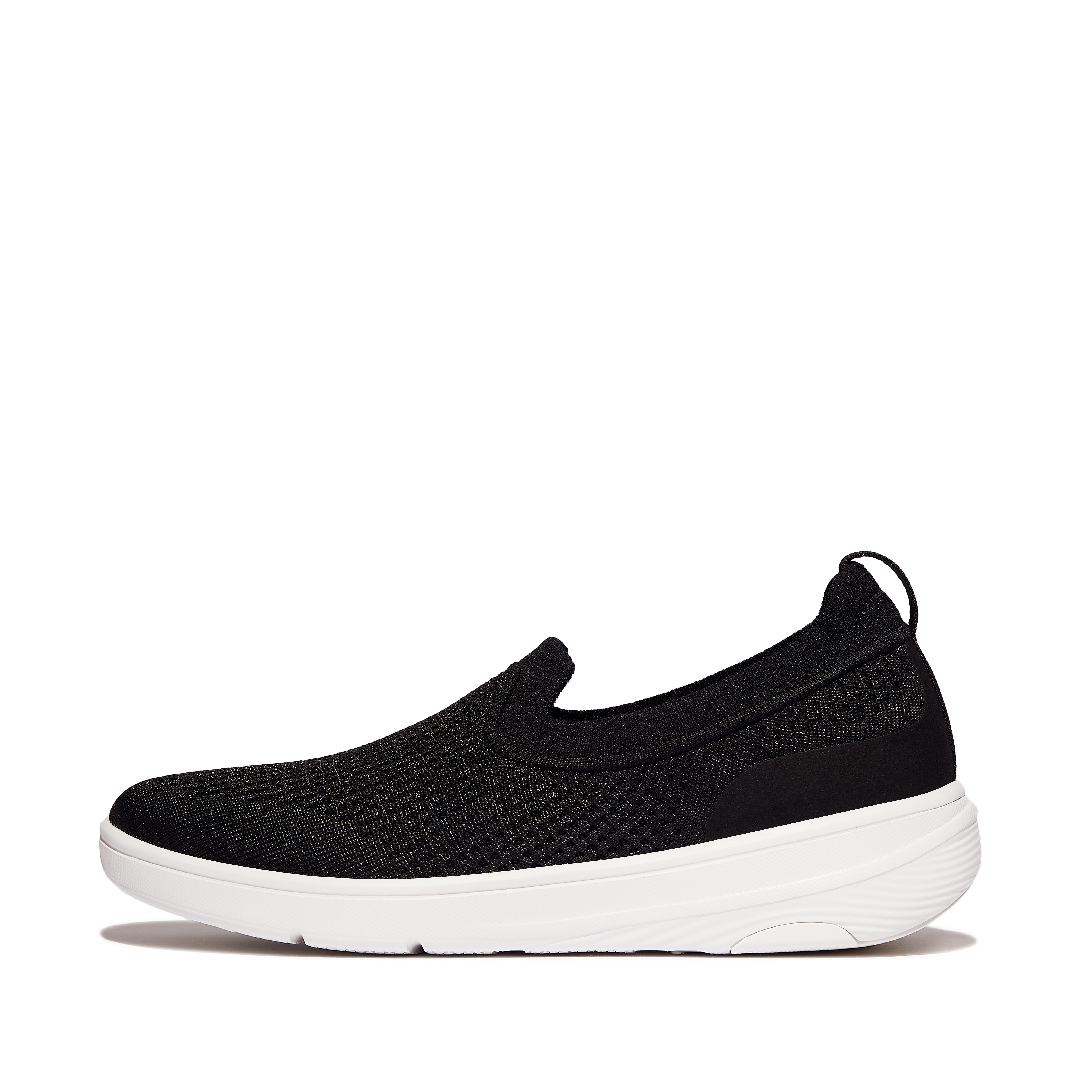 FitFlop SUPER-Q Knit Slip-Ons - Black