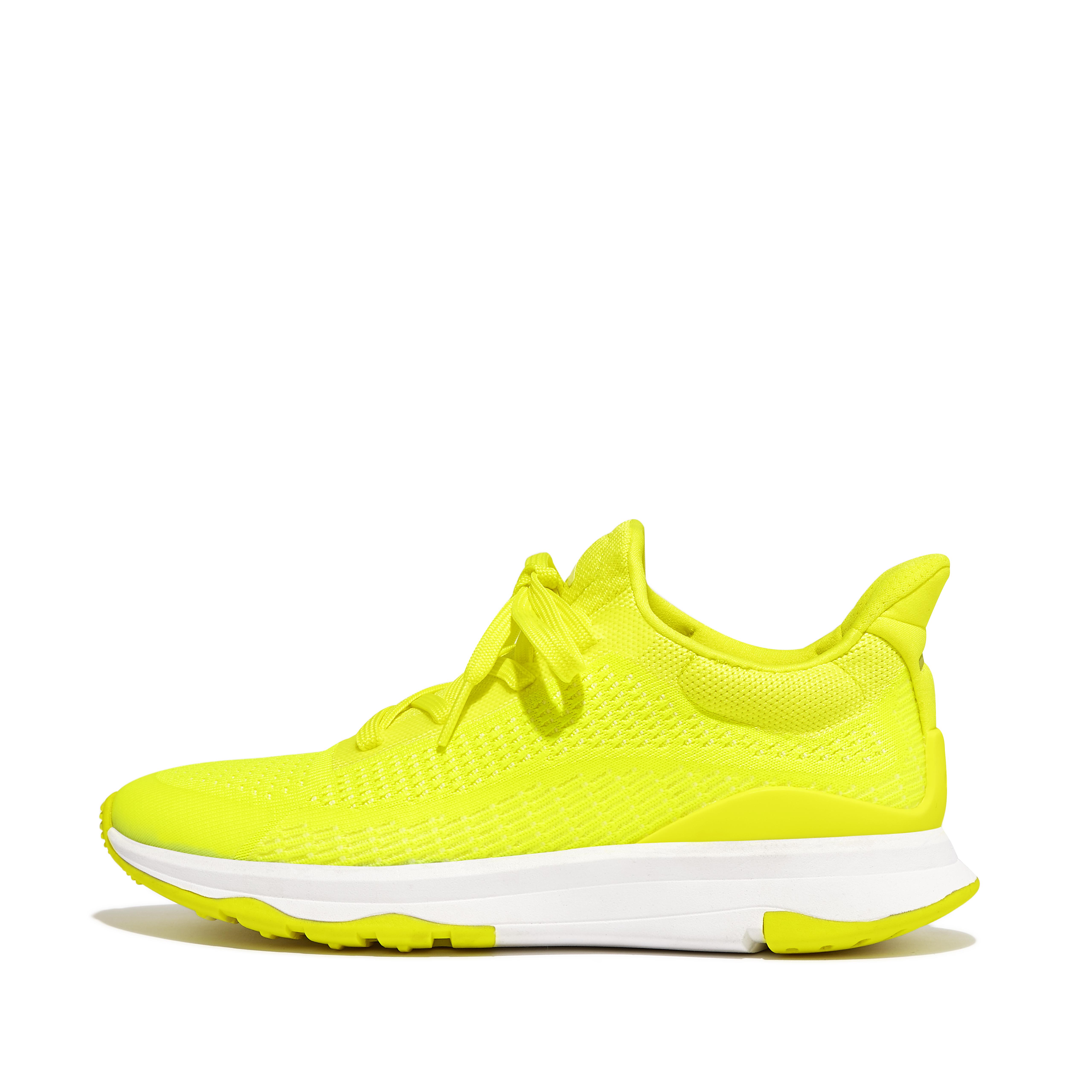 FitFlop VITAMIN FFX Glow-In-The-Dark Knit Sports Sneakers - Lime Juice