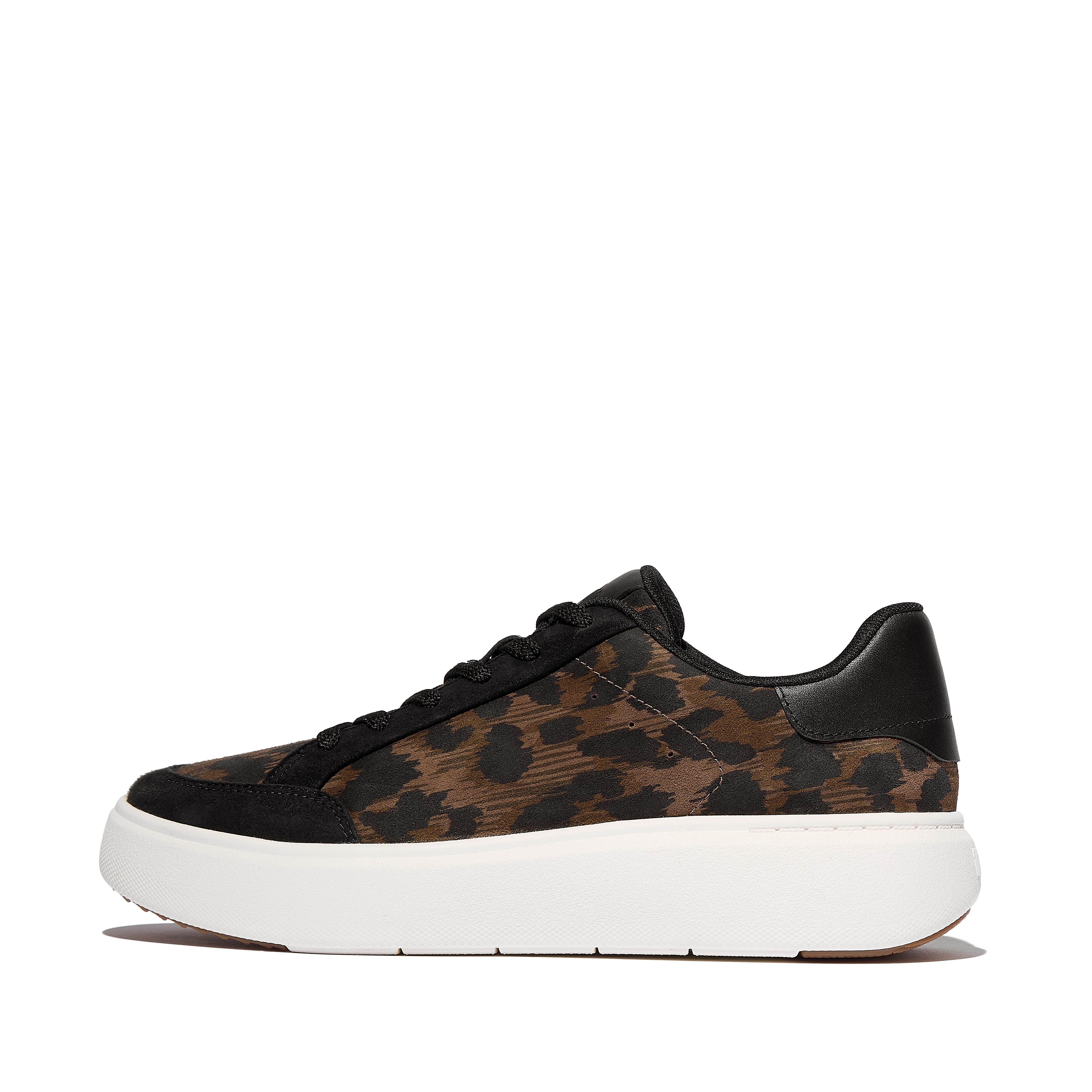 FitFlop RTG Leopard Suede Sneakers - Leopard Print