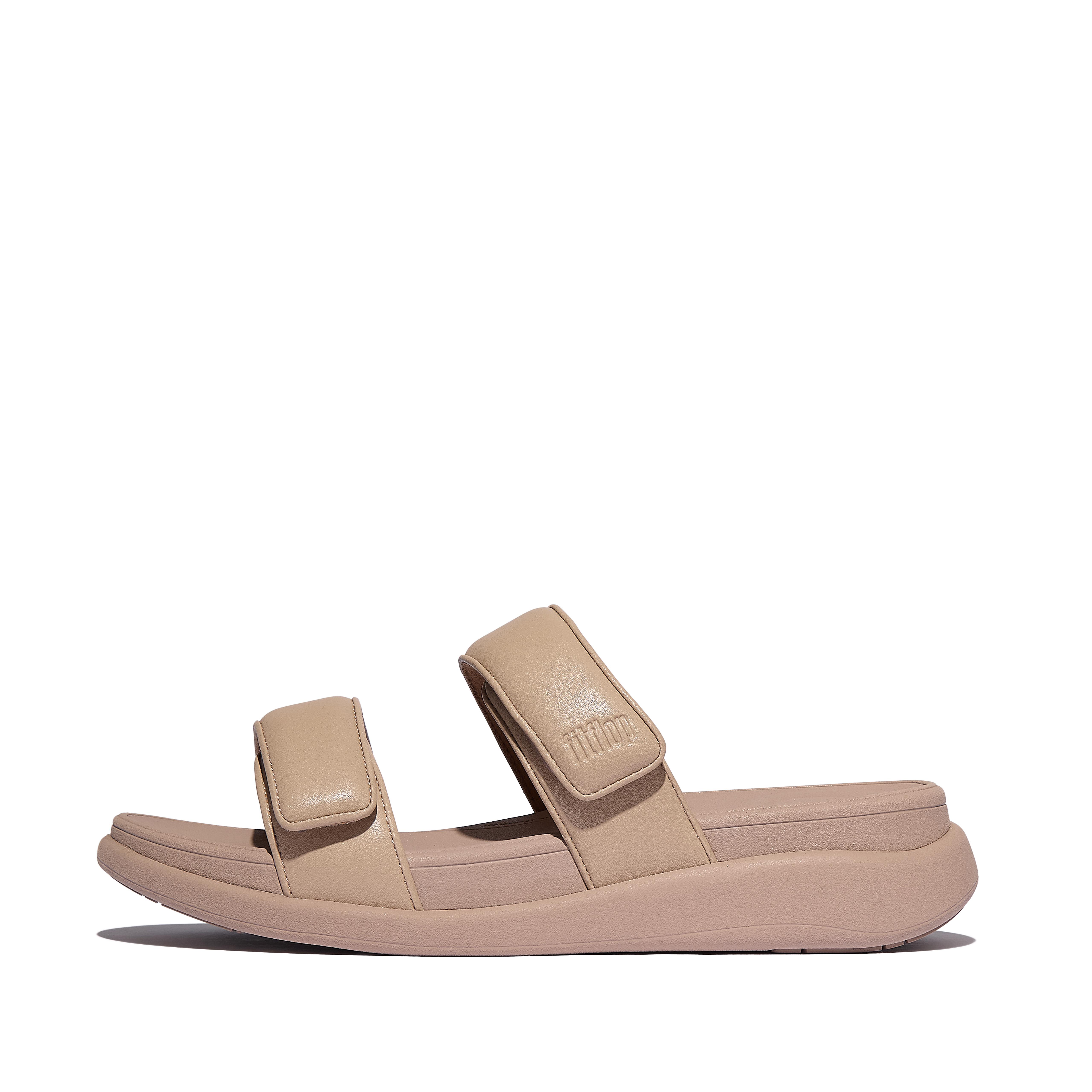 FitFlop F-MODE GO Adjustable Two-Bar Slides - Classic Beige
