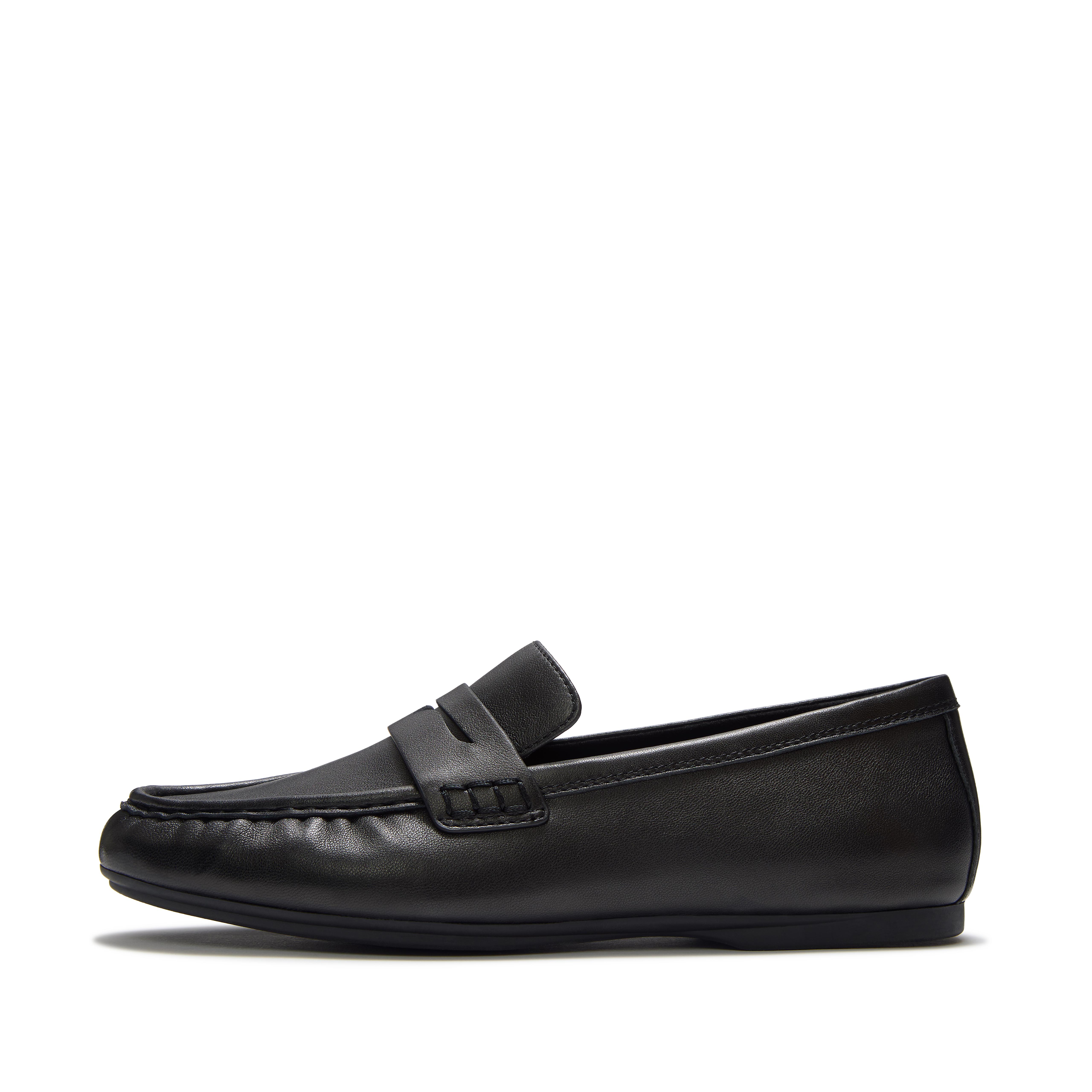 FitFlop DELICATO Leather Loafers - All Black