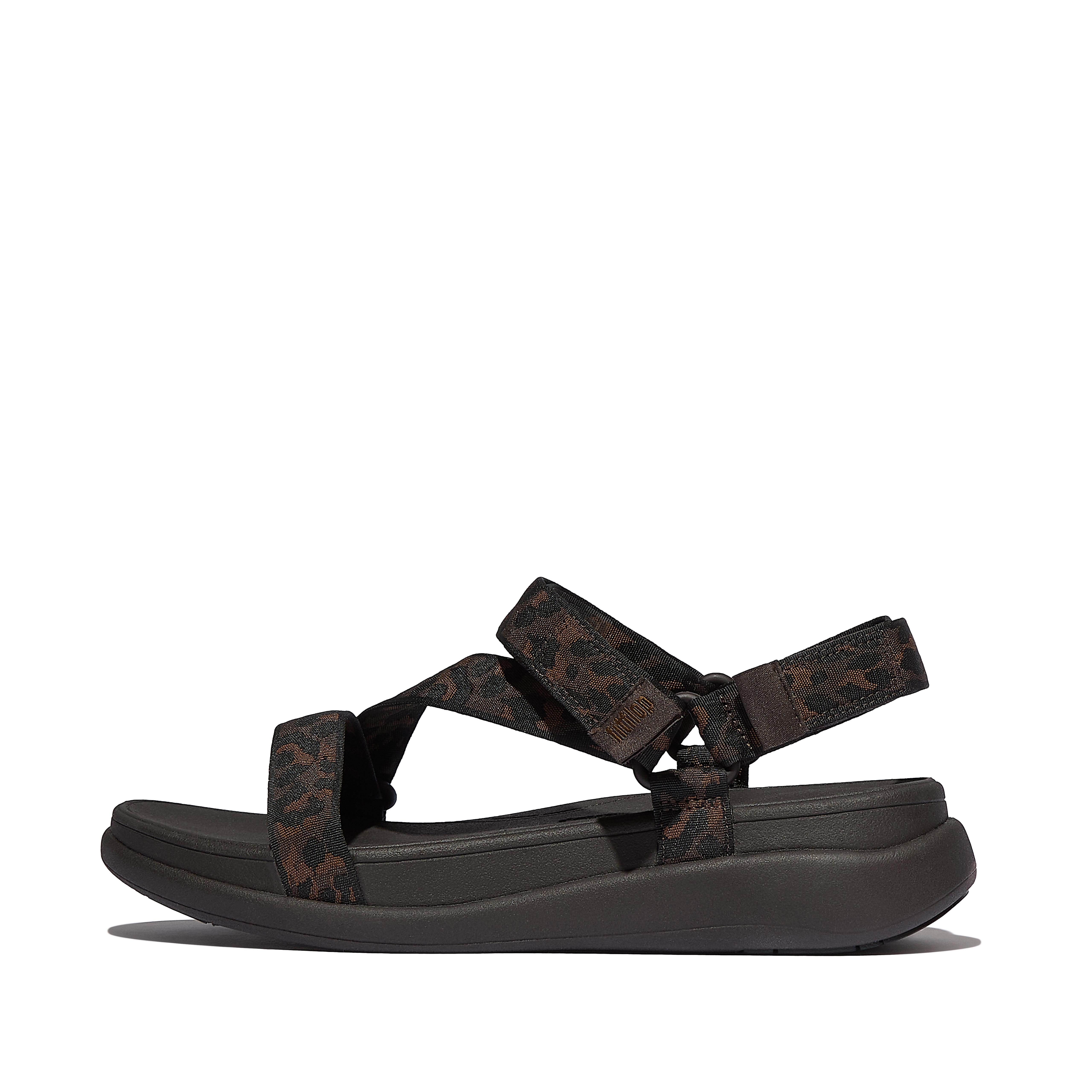 FitFlop F-MODE Go Leopard Adjustable Webbing Z-Strap Sandals - Leopard Print