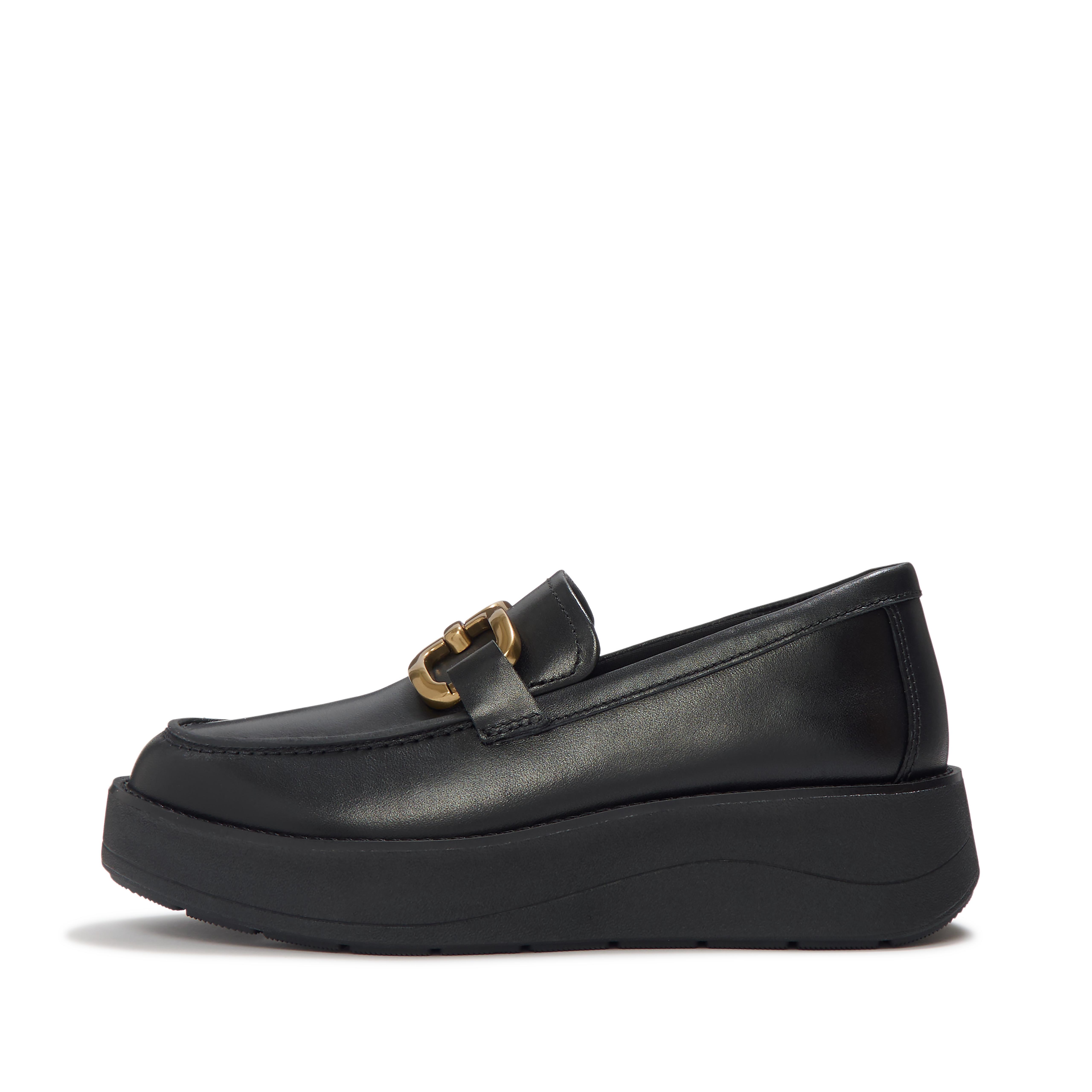 FitFlop GEN-FF Roam Buckle Leather Loafers - Black