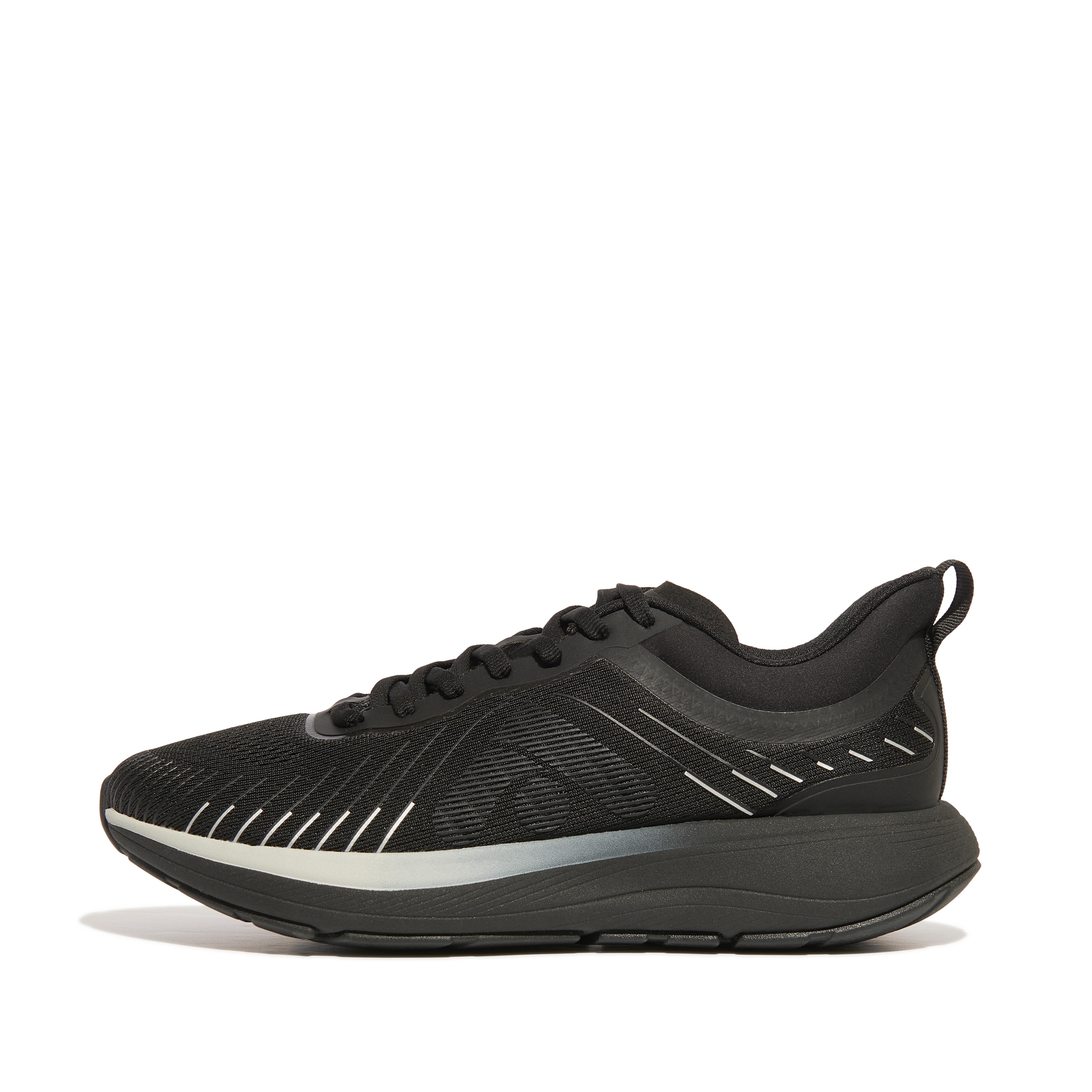 FitFlop FFRUNNER Mesh Running/Sports Sneakers - Black