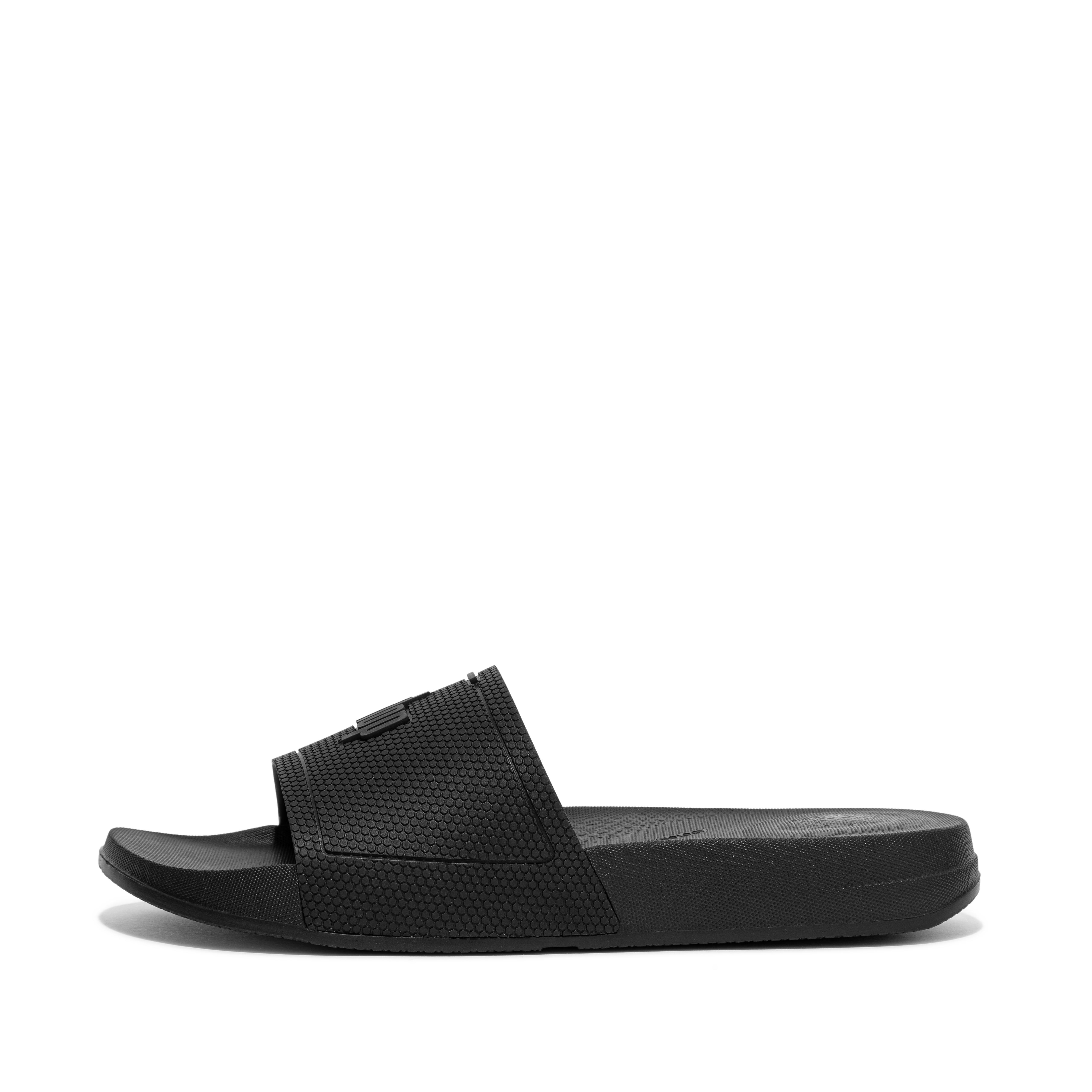 FitFlop iQUSHION Pool Slides - All Black