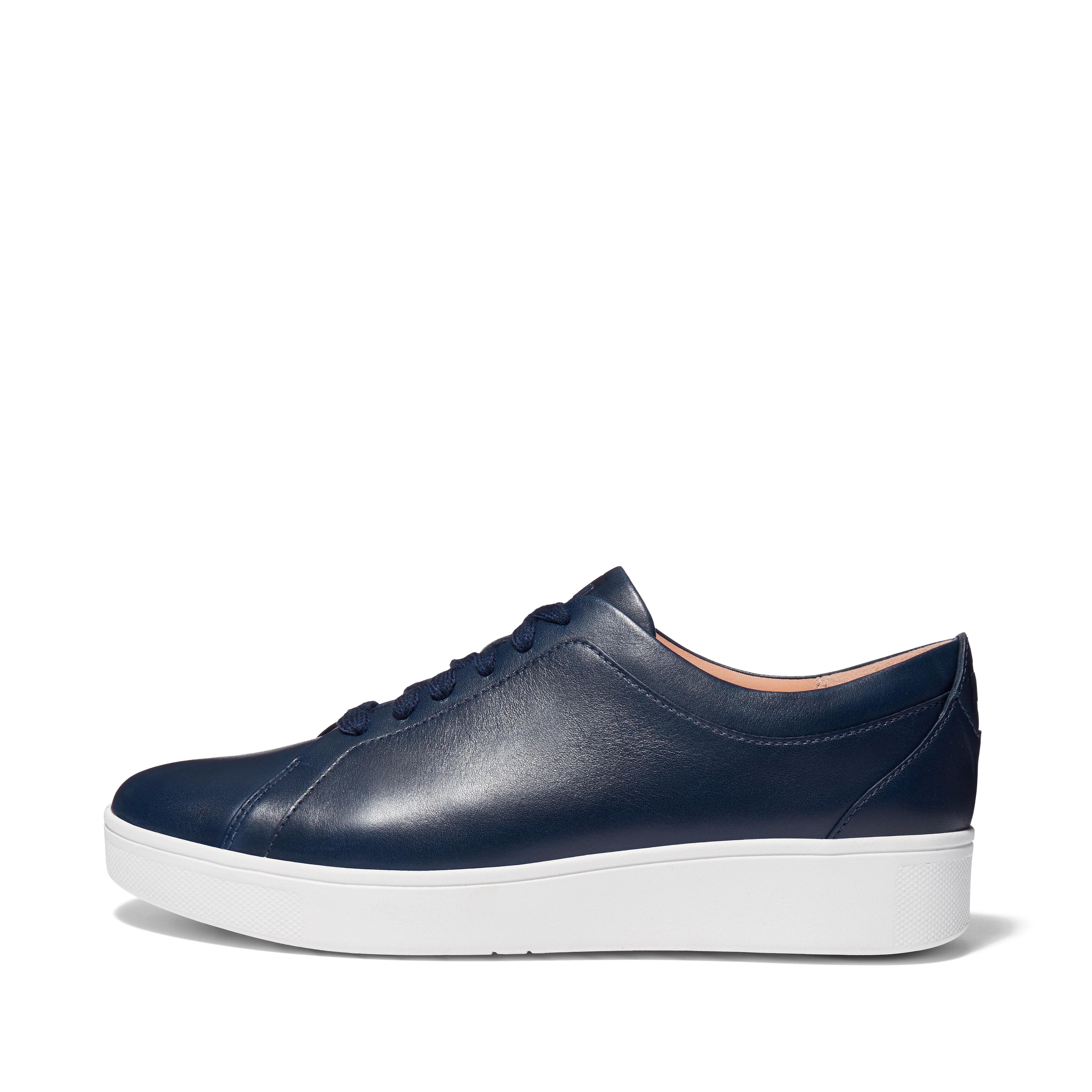 FitFlop RALLY Leather Sneakers - Midnight Navy