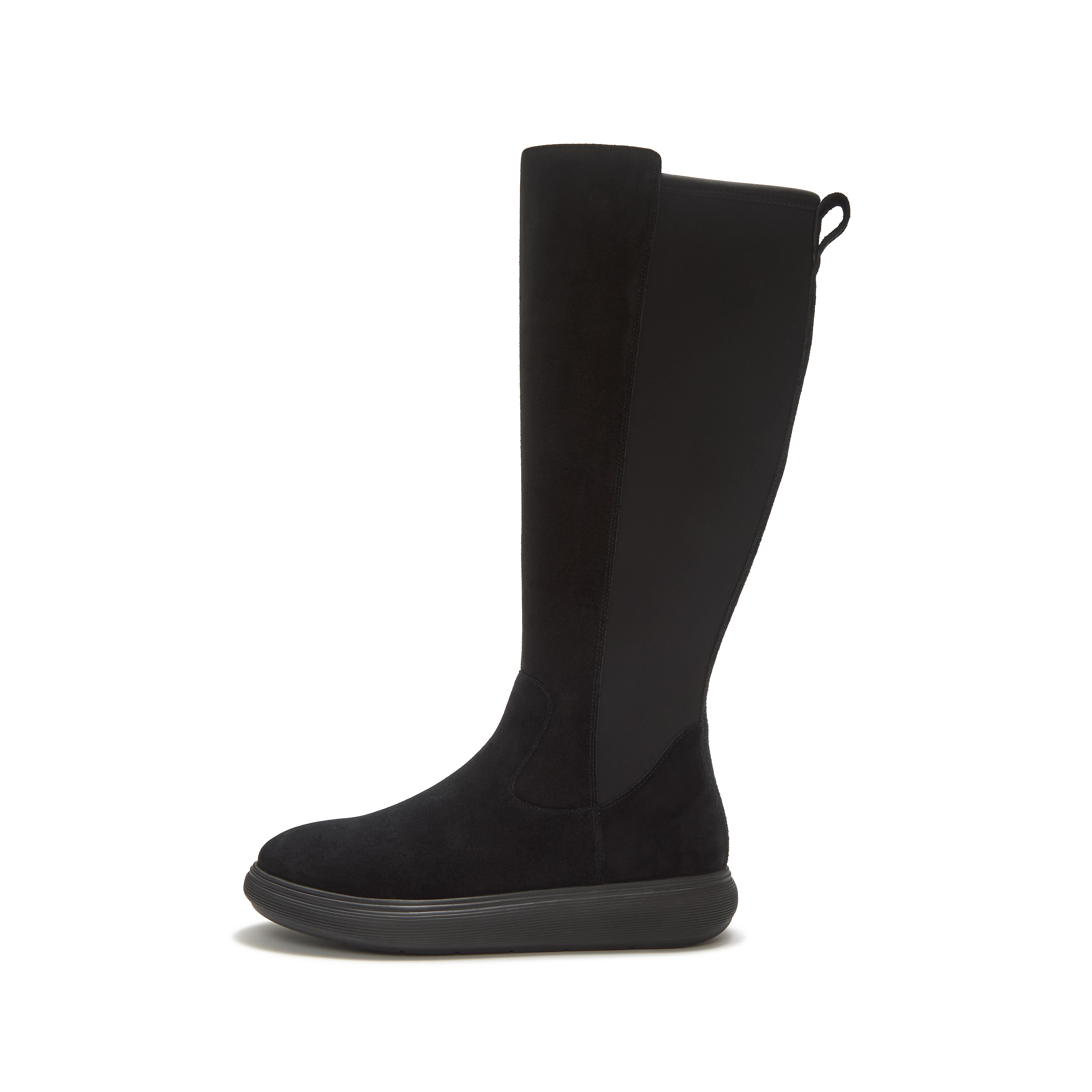 FitFlop iQ-COMFF Suede High Boots - All Black