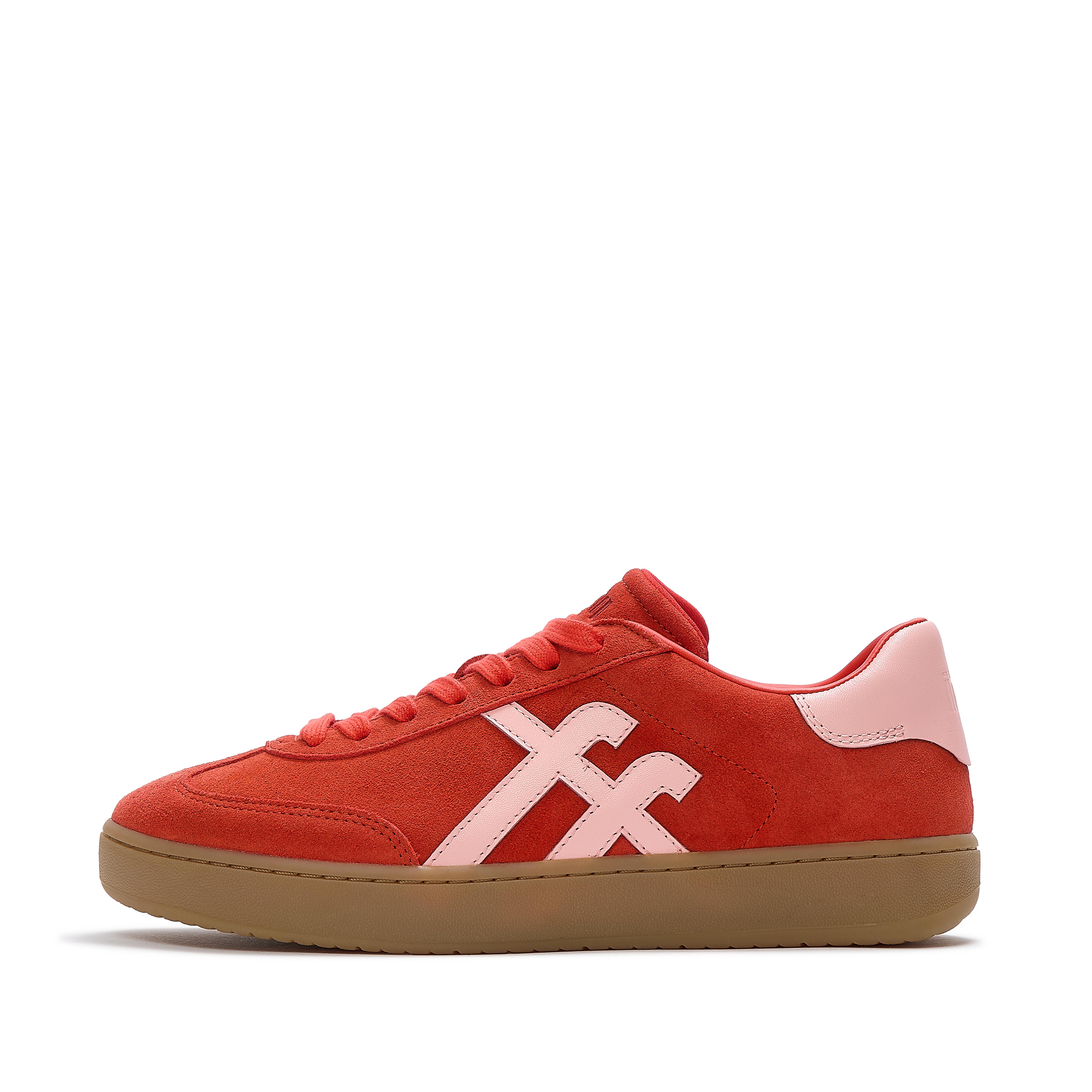 FitFlop THE DASH FF T-Toe Suede Sneakers - Red/Pink