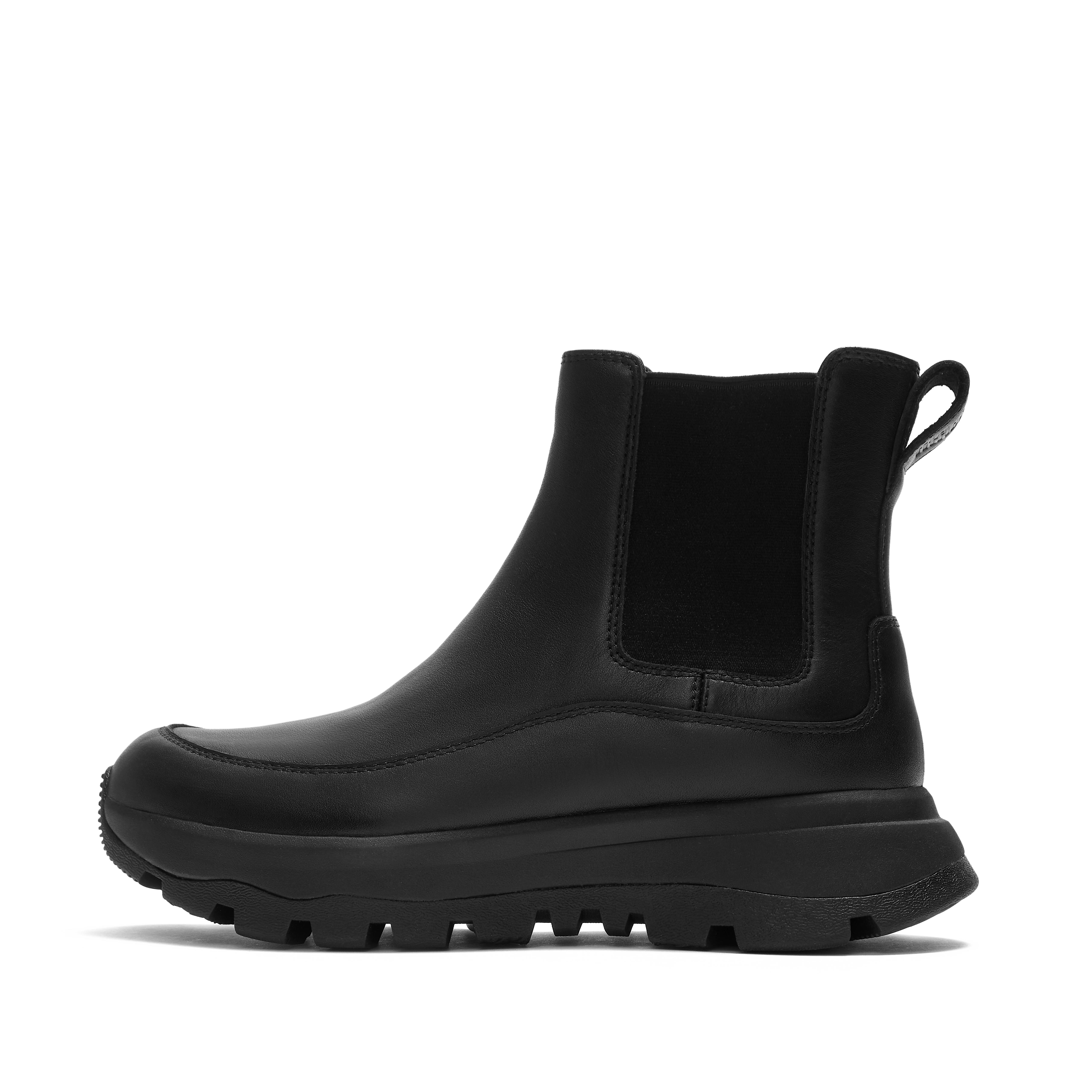 FitFlop NEO-D-HYKER Leather Chelsea Boots - All Black