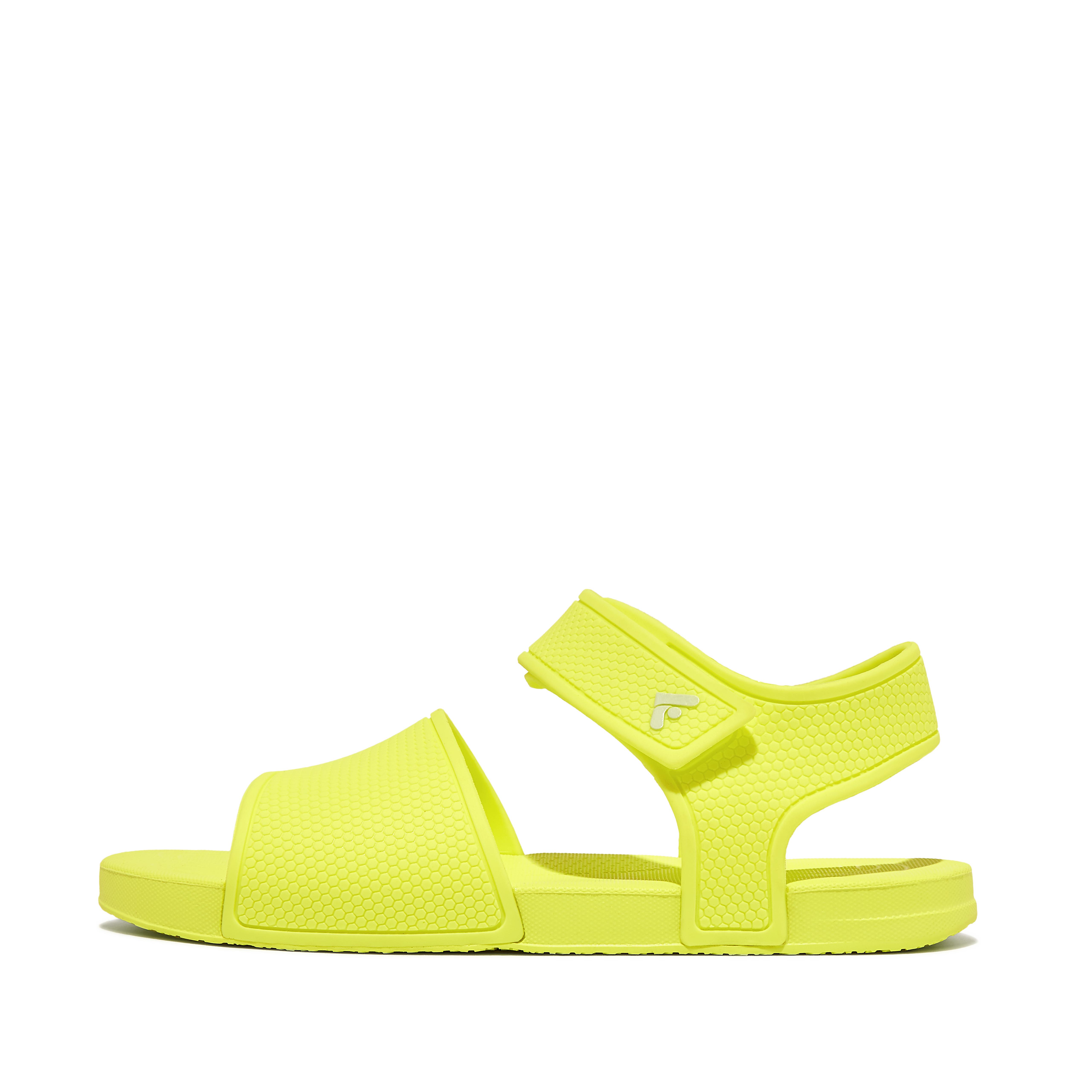 FitFlop iQUSHION KIDS Junior Ergonomic Back-Strap Sandals - Electric Yellow