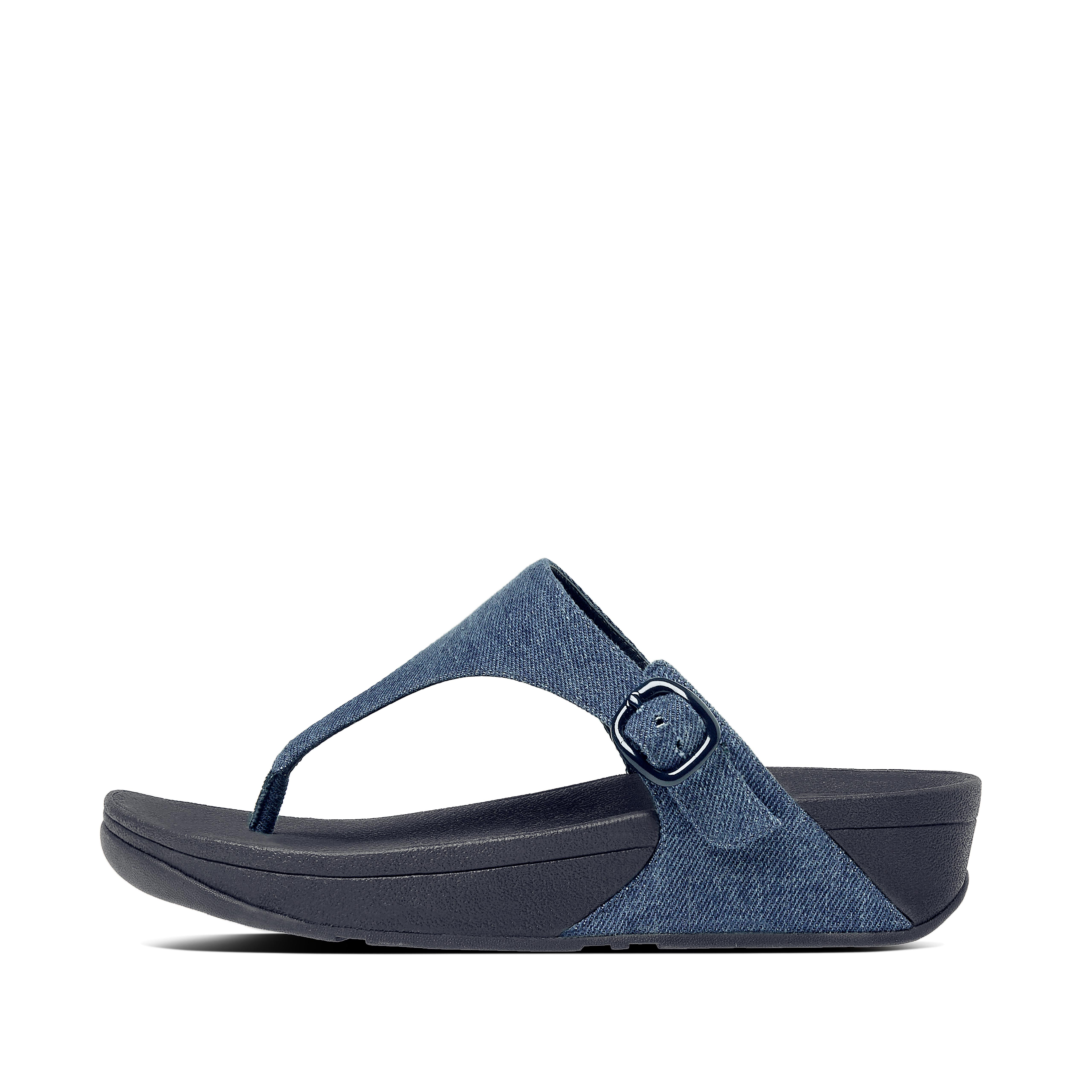 FitFlop THE SKINNY Denim Toe-Thongs - Denim