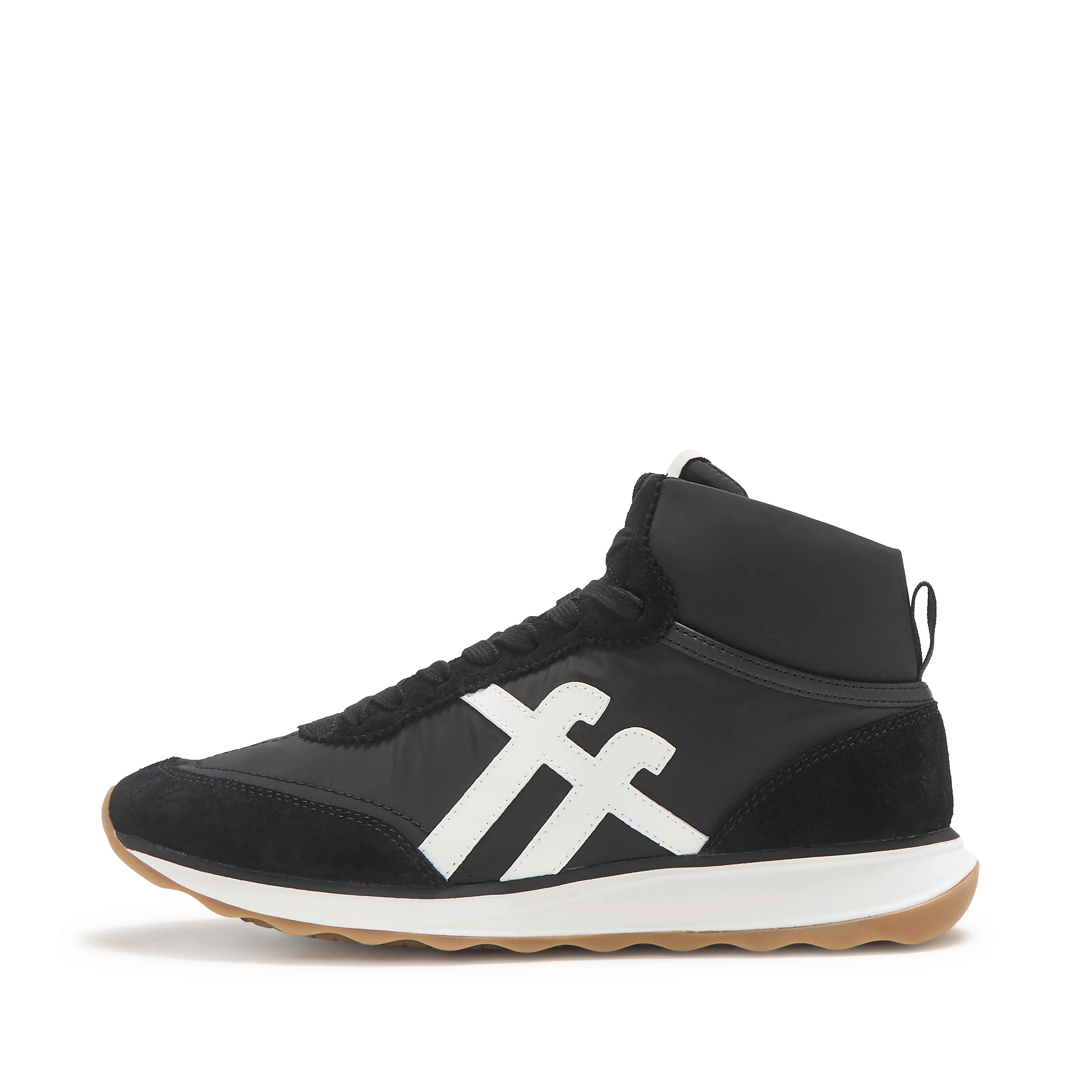 FitFlop RETRO-Q FF Suede High Top Sneakers - Black