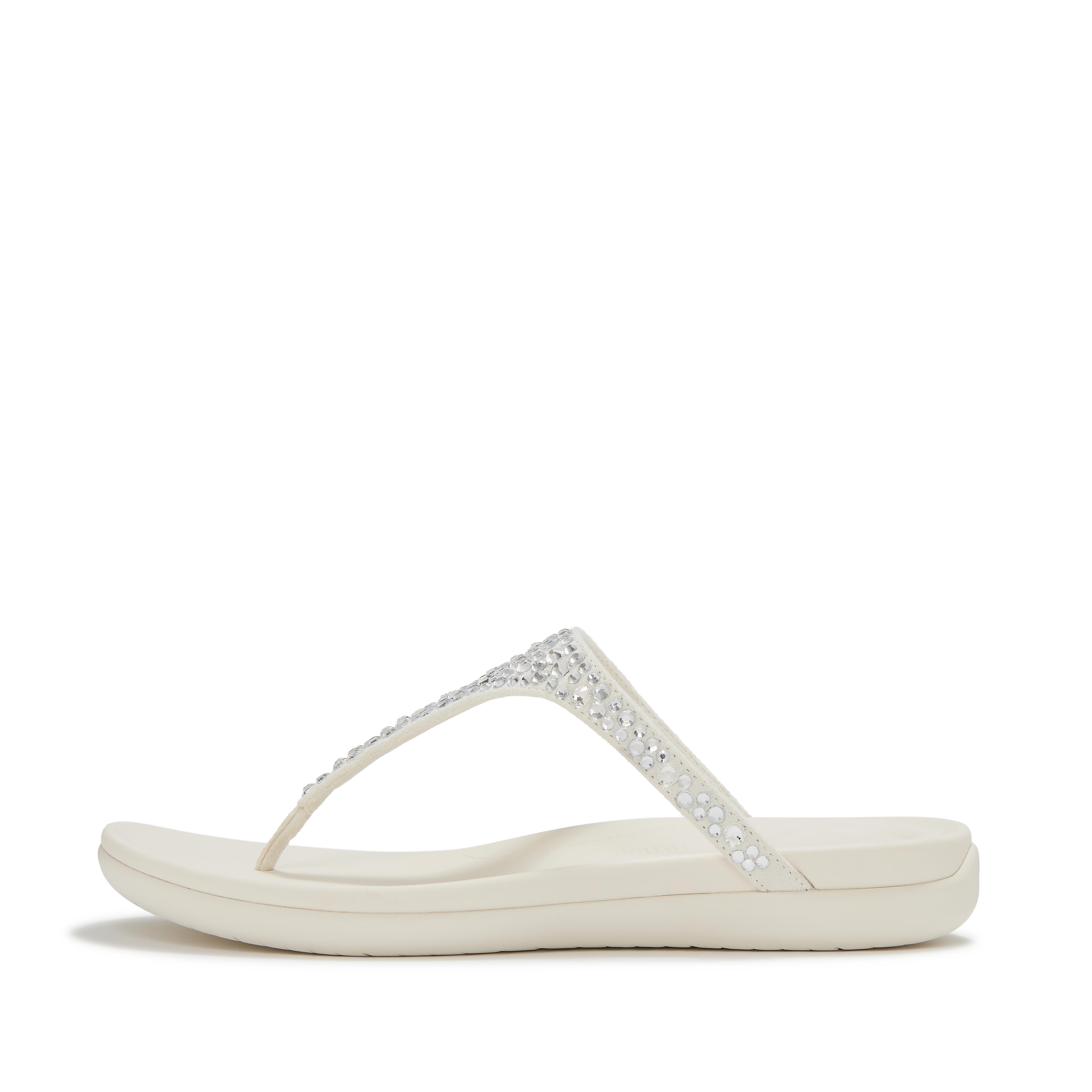 FitFlop SOLAY Toe-Post Sandals - Cream