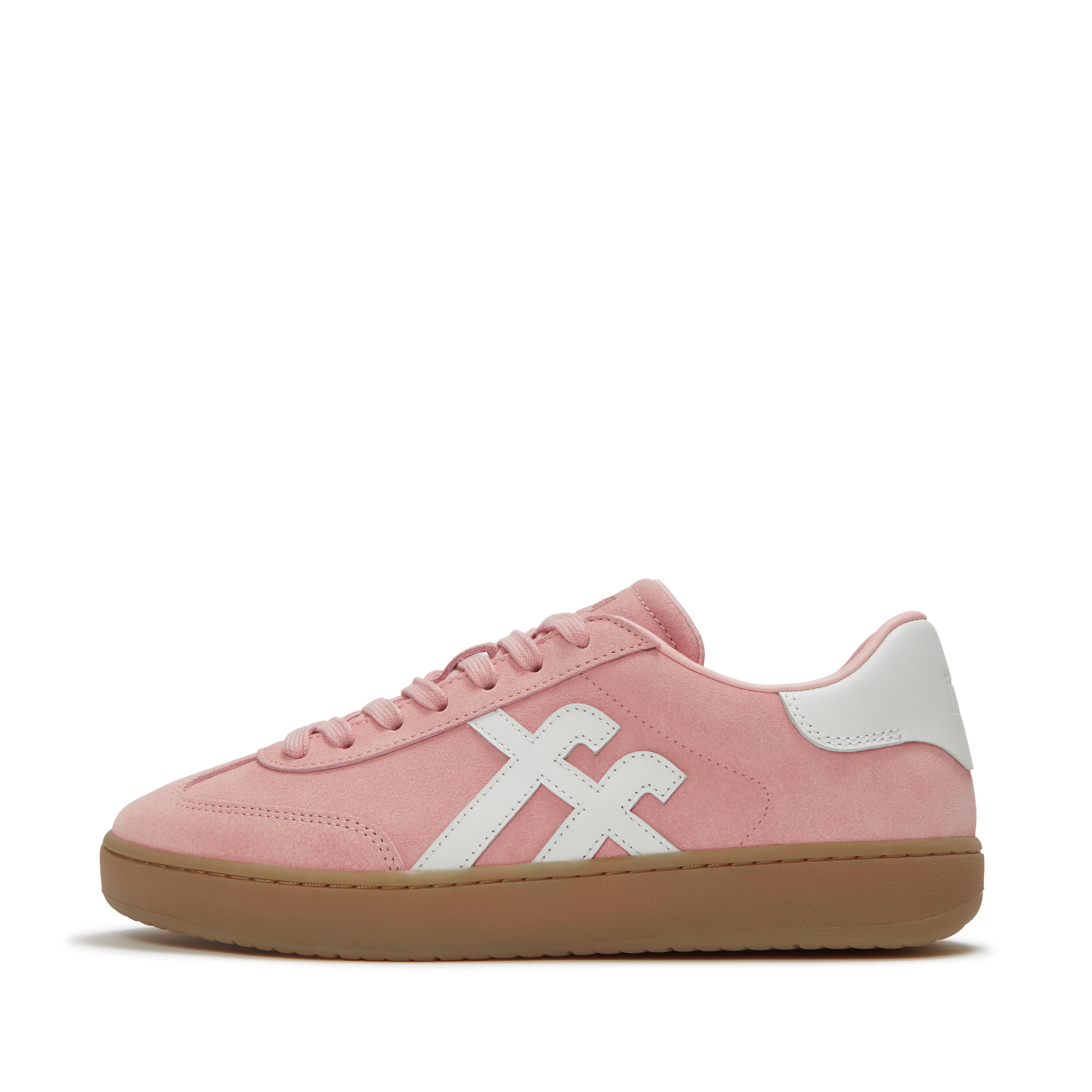 FitFlop THE DASH FF T-Toe Suede Sneakers - Pink/White