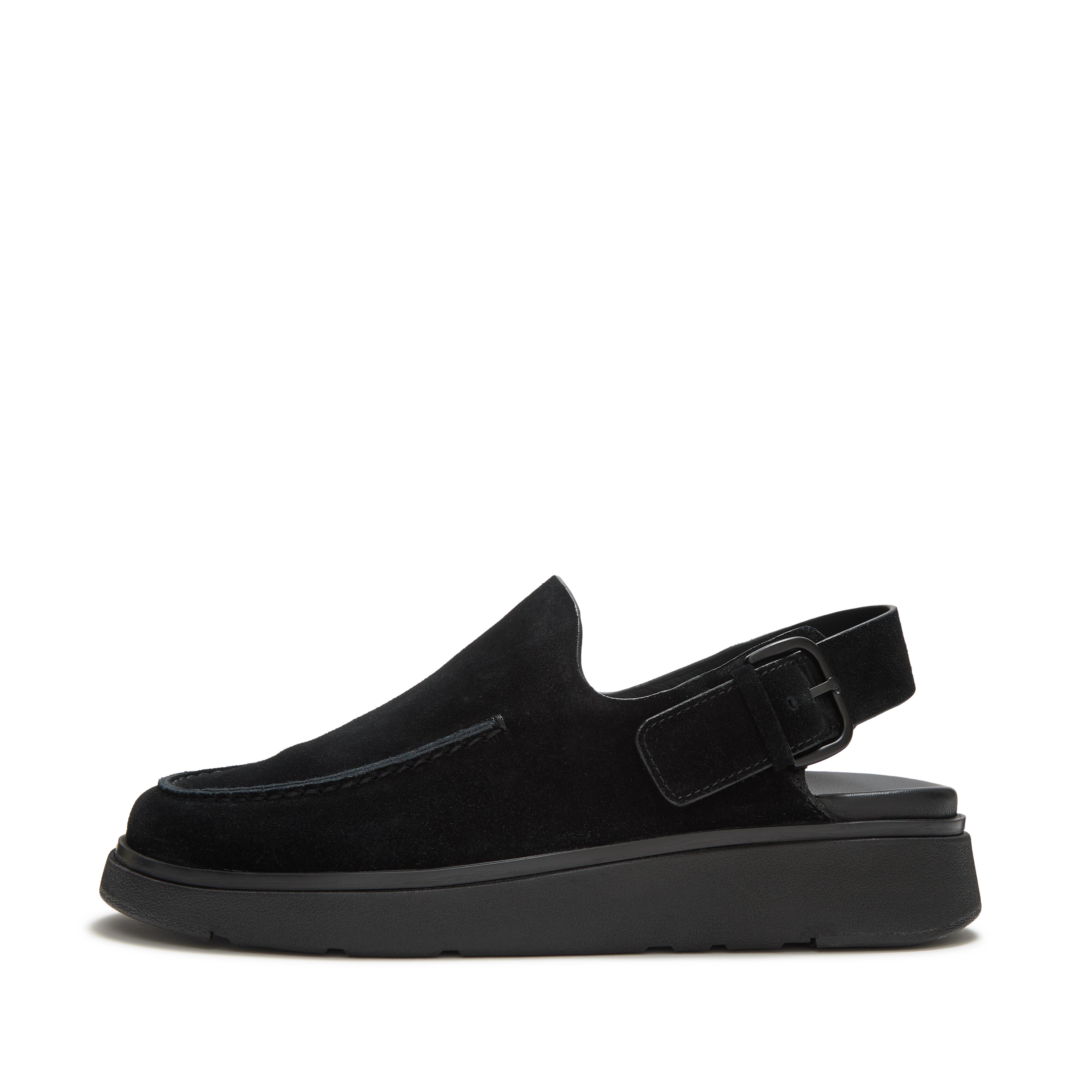 FitFlop GEN-FF Suede Back-Strap Mules - All Black