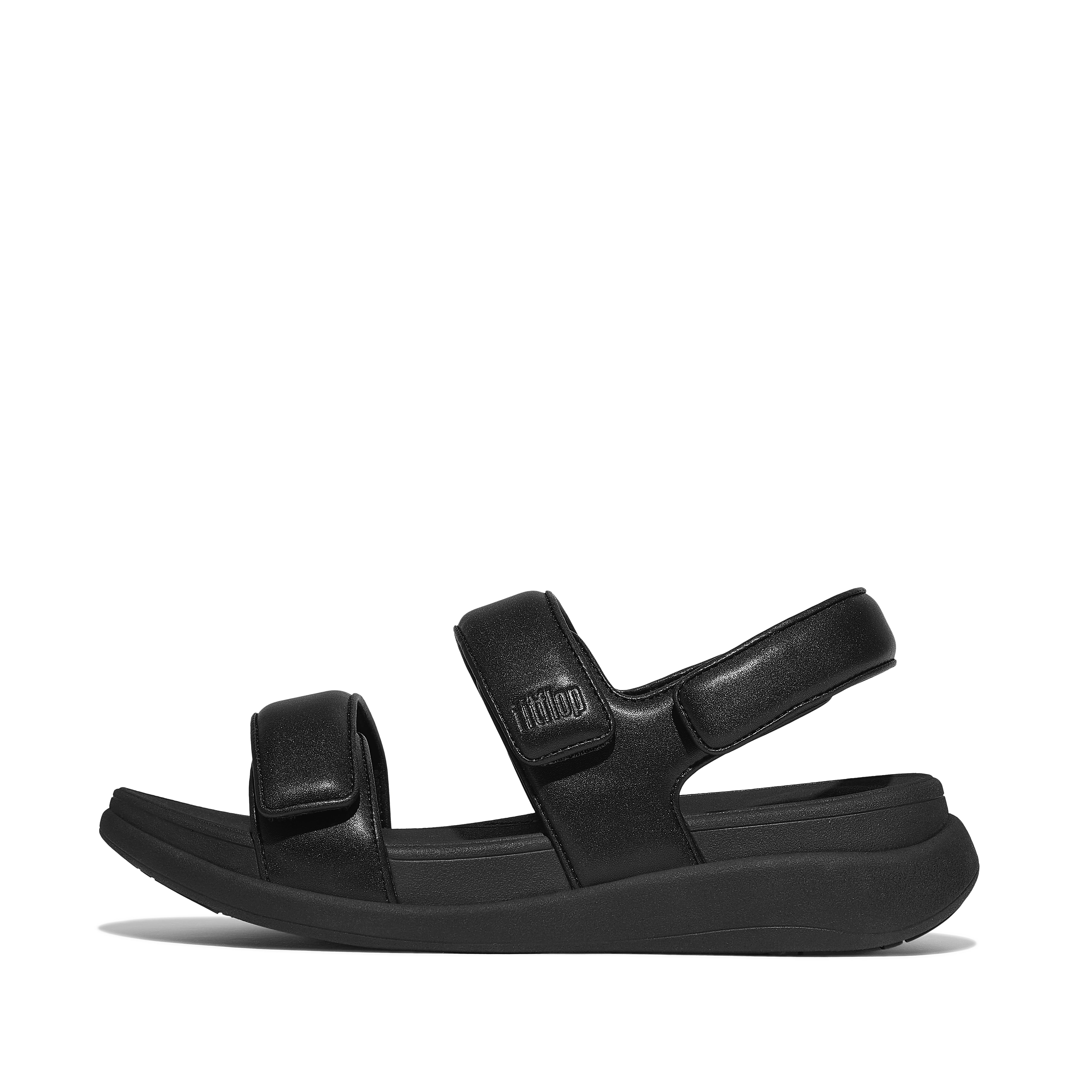 FitFlop F-MODE GO Adjustable Back-Strap Sandals - All Black