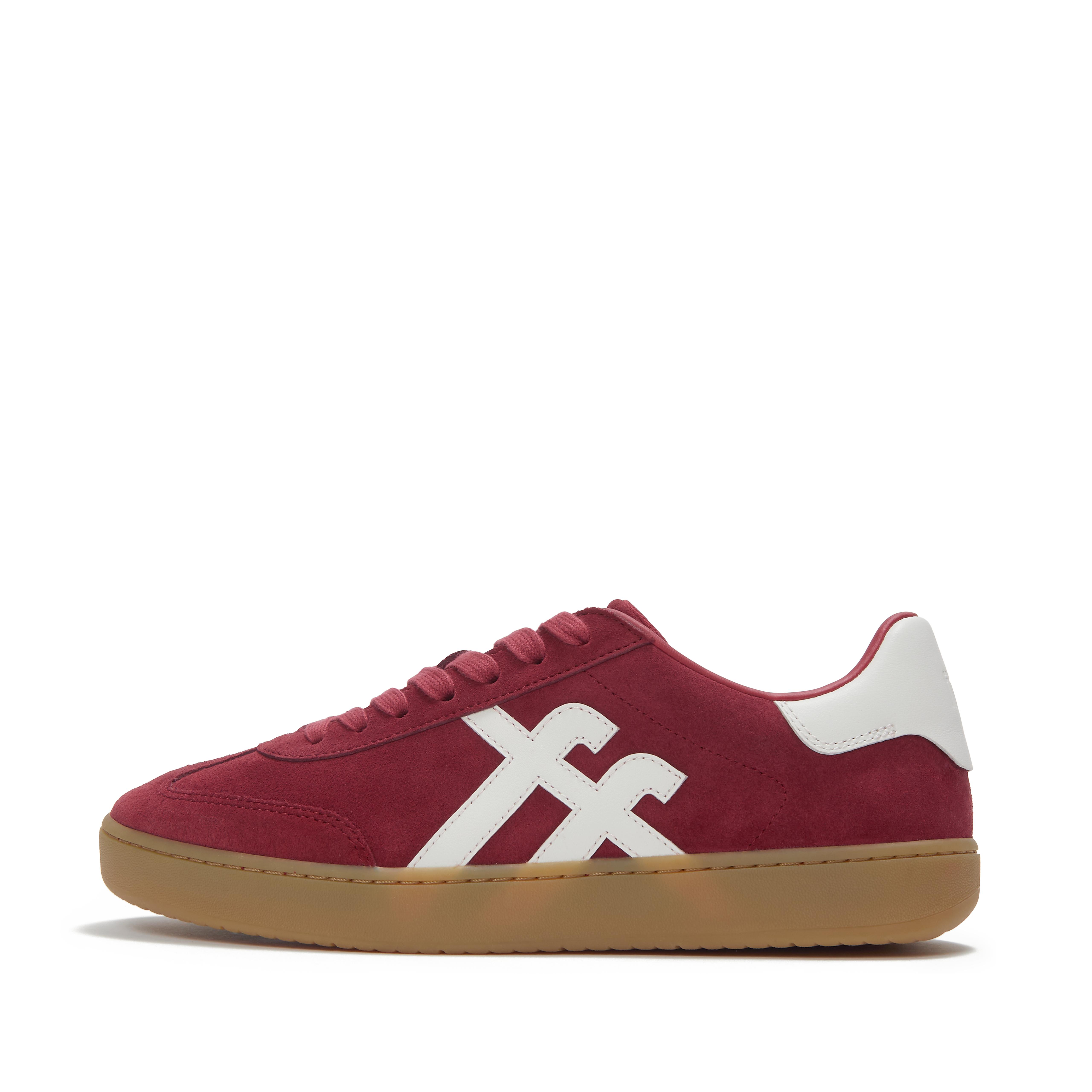 FitFlop THE DASH FF Mens T-Toe Suede Sneakers - Red White