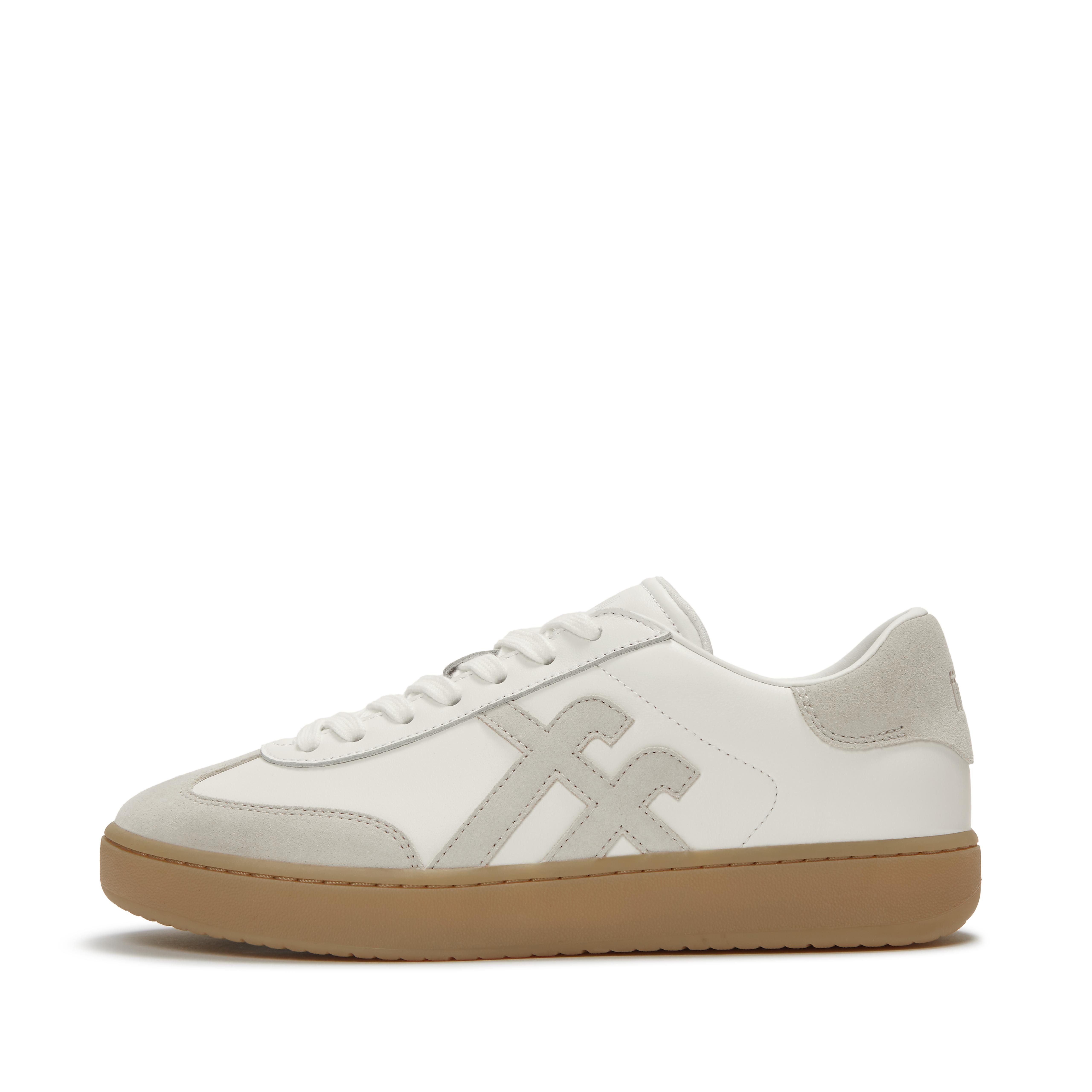 FitFlop THE DASH FF T-Toe Leather/Suede Sneakers - Urban White Mix