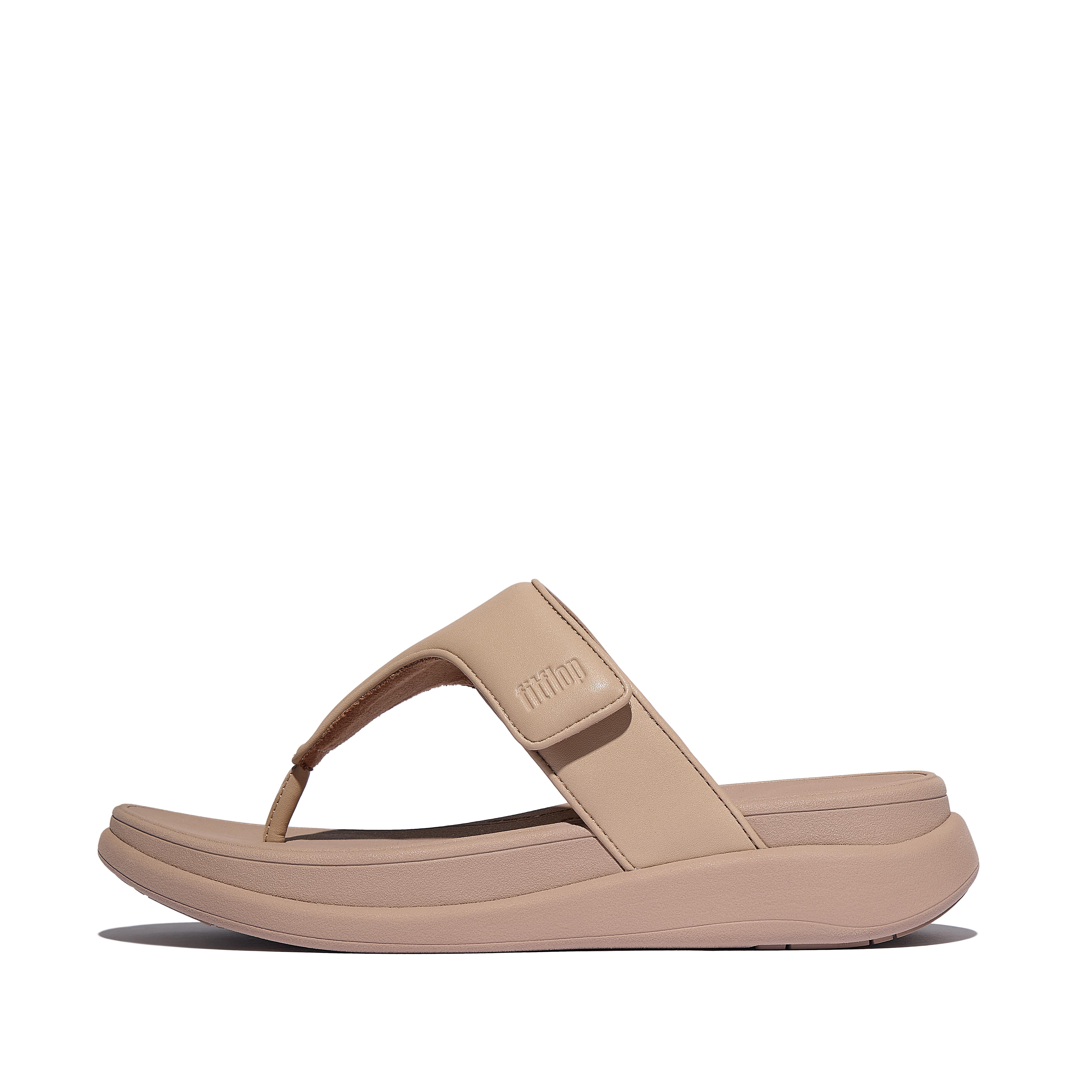 FitFlop F-MODE GO Adjustable Toe-Post Sandals - Classic Beige