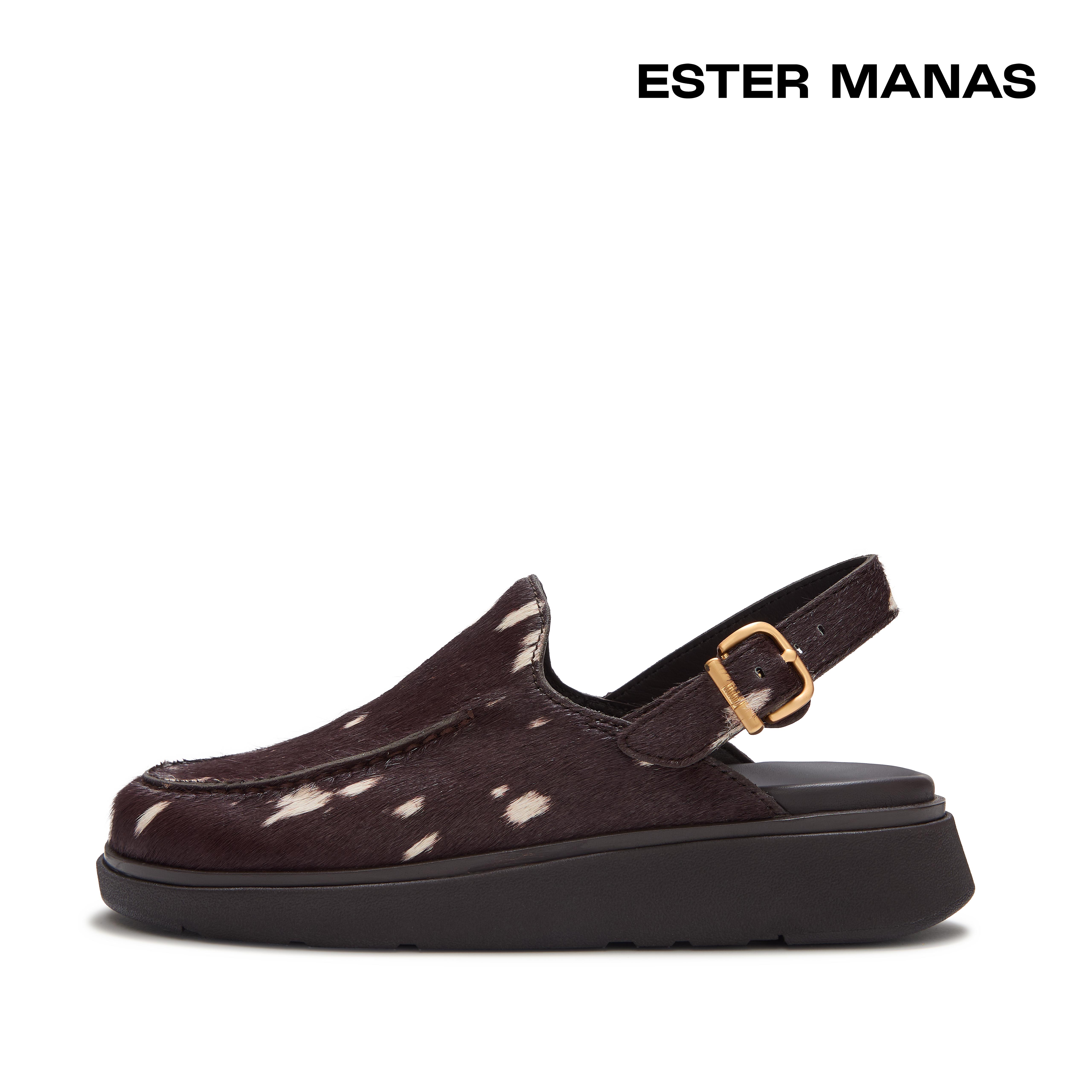 FitFlop GEN-FF | ESTER MANAS Back-Strap Mules - Brown Mix