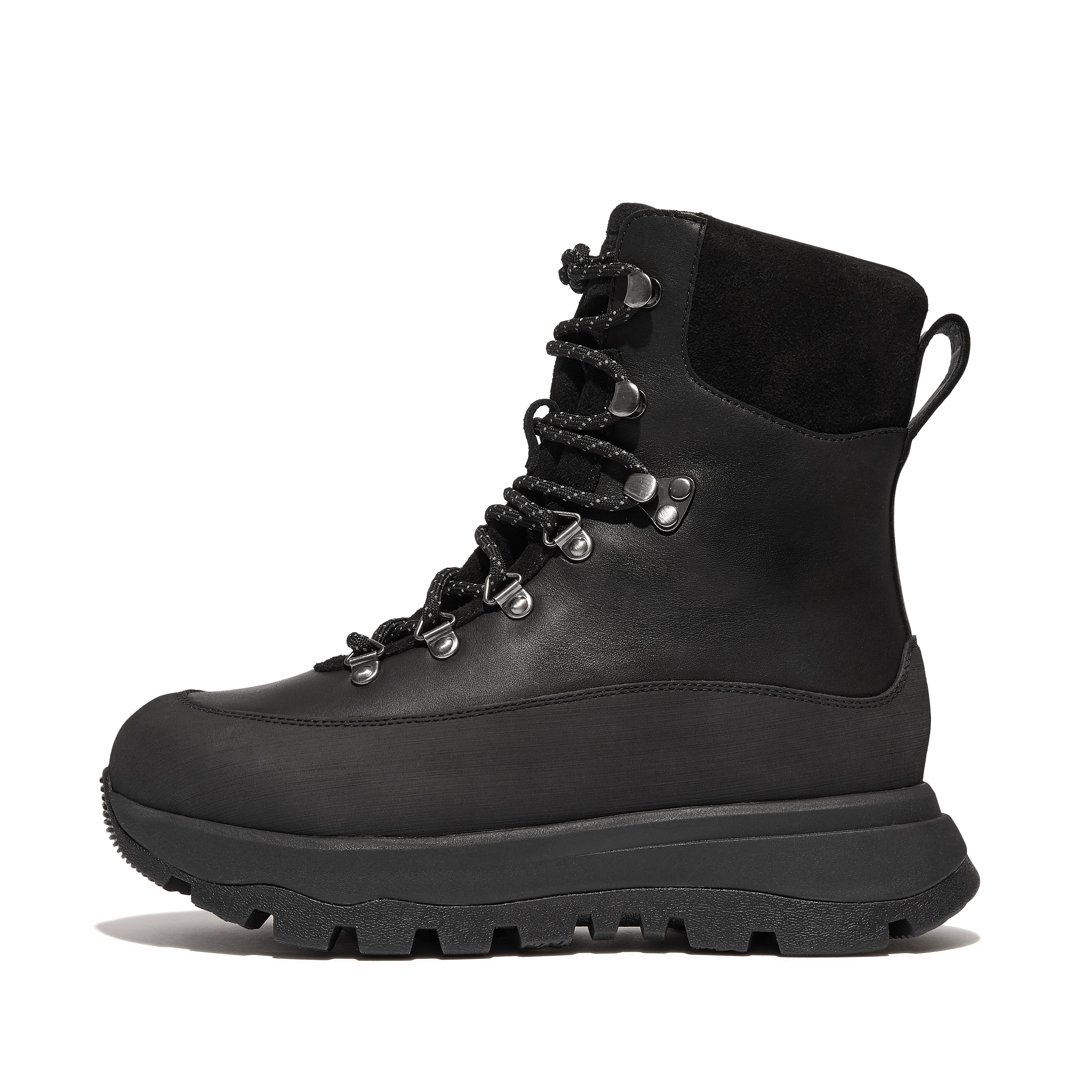 FitFlop NEO-D-HYKER Waterproof Fleece-Lined Walking Boots - All Black