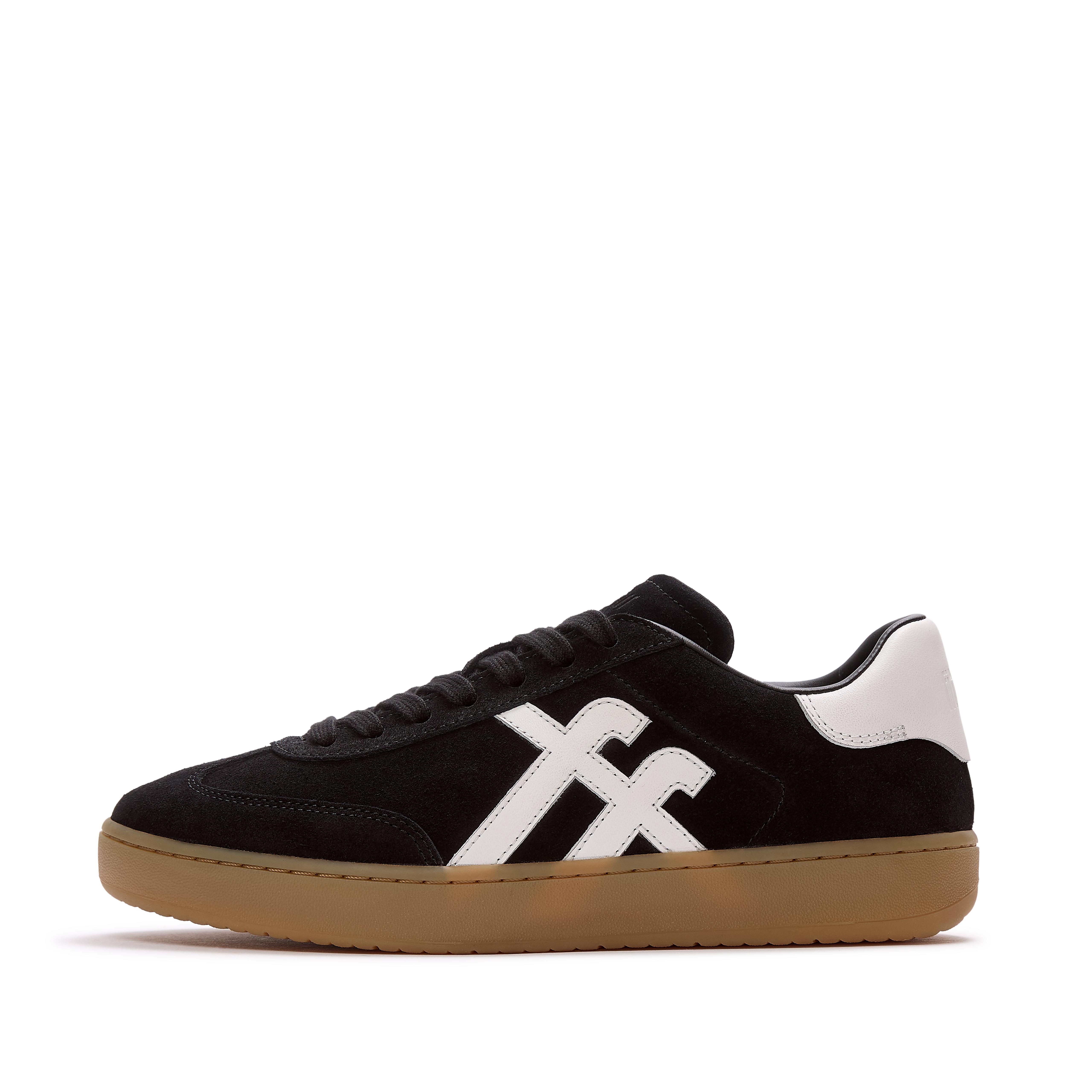 FitFlop THE DASH FF T-Toe Suede Sneakers - Black/Urban White