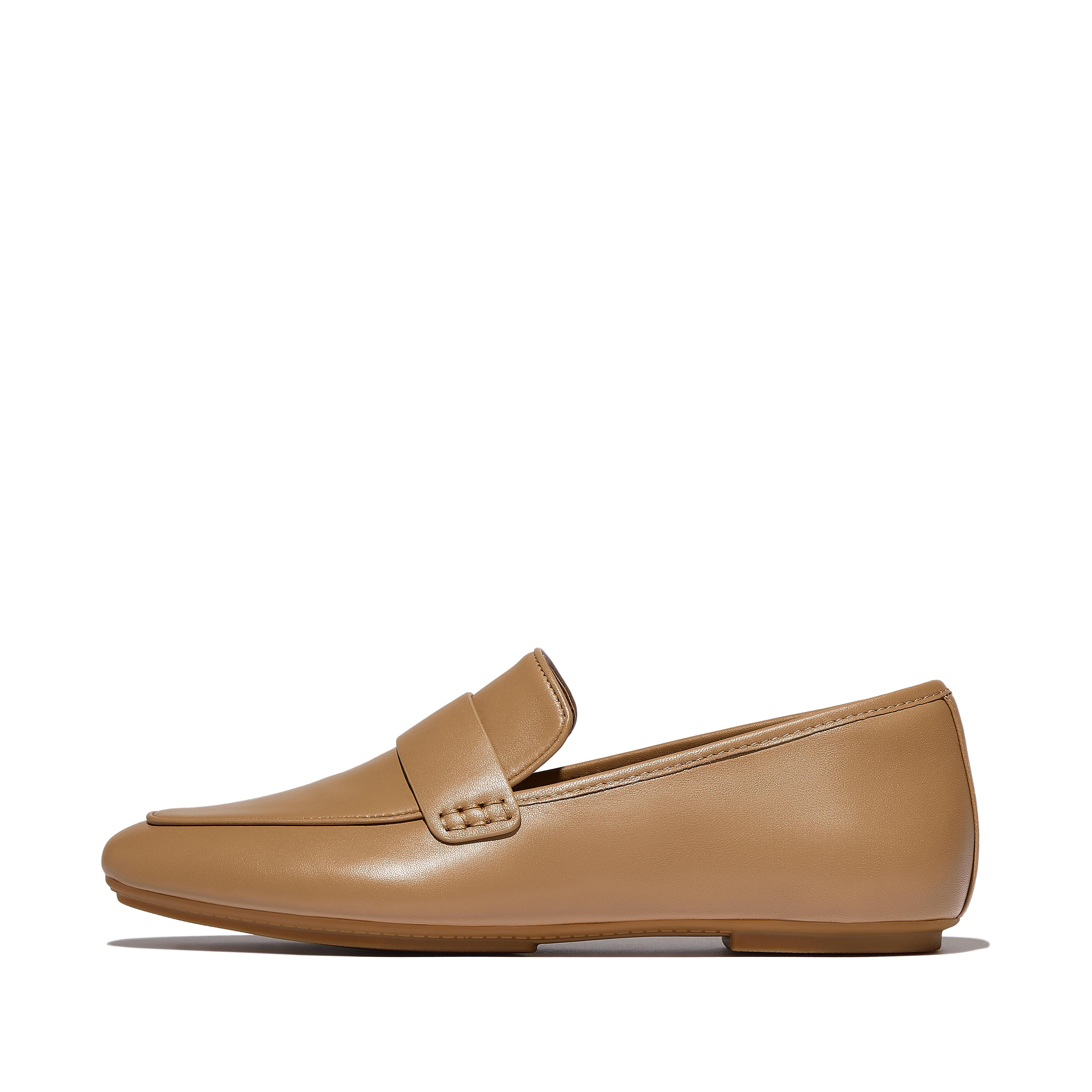 FitFlop DELICATO Soft Leather Loafers - Tan
