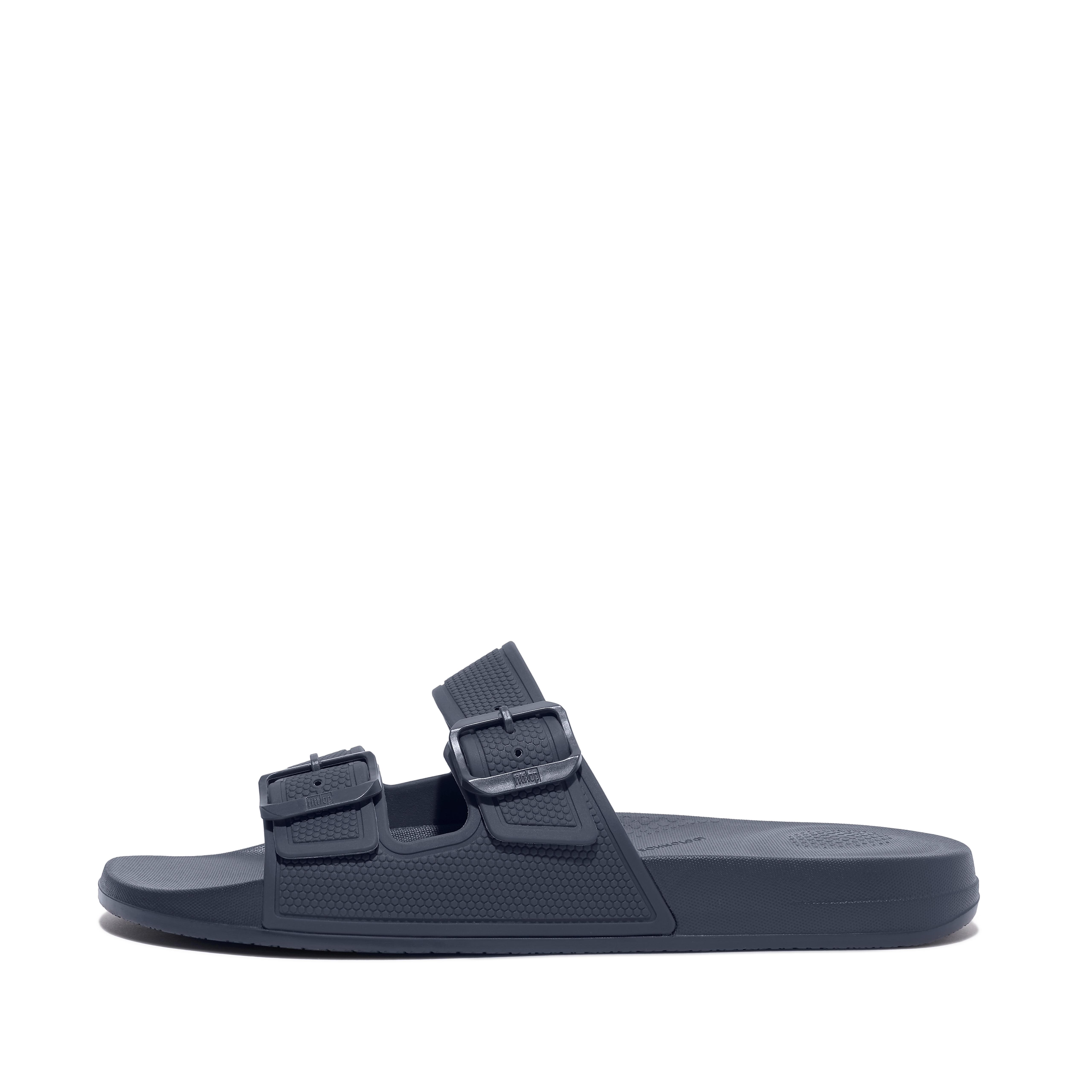 FitFlop iQUSHION Iqushion Mens Two-Bar Buckle Slides - Midnight Navy