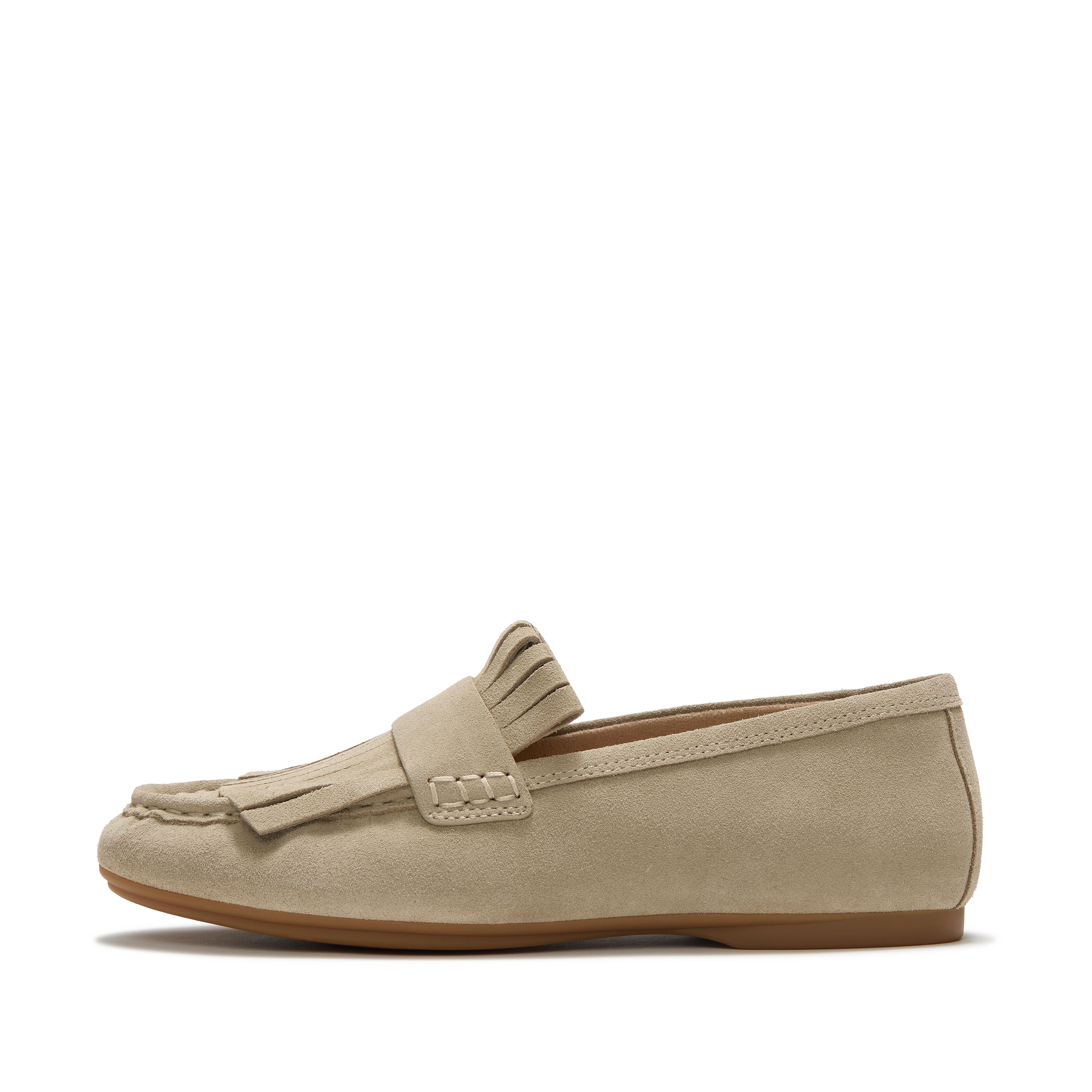 FitFlop DELICATO Suede Loafers - Cappuccino