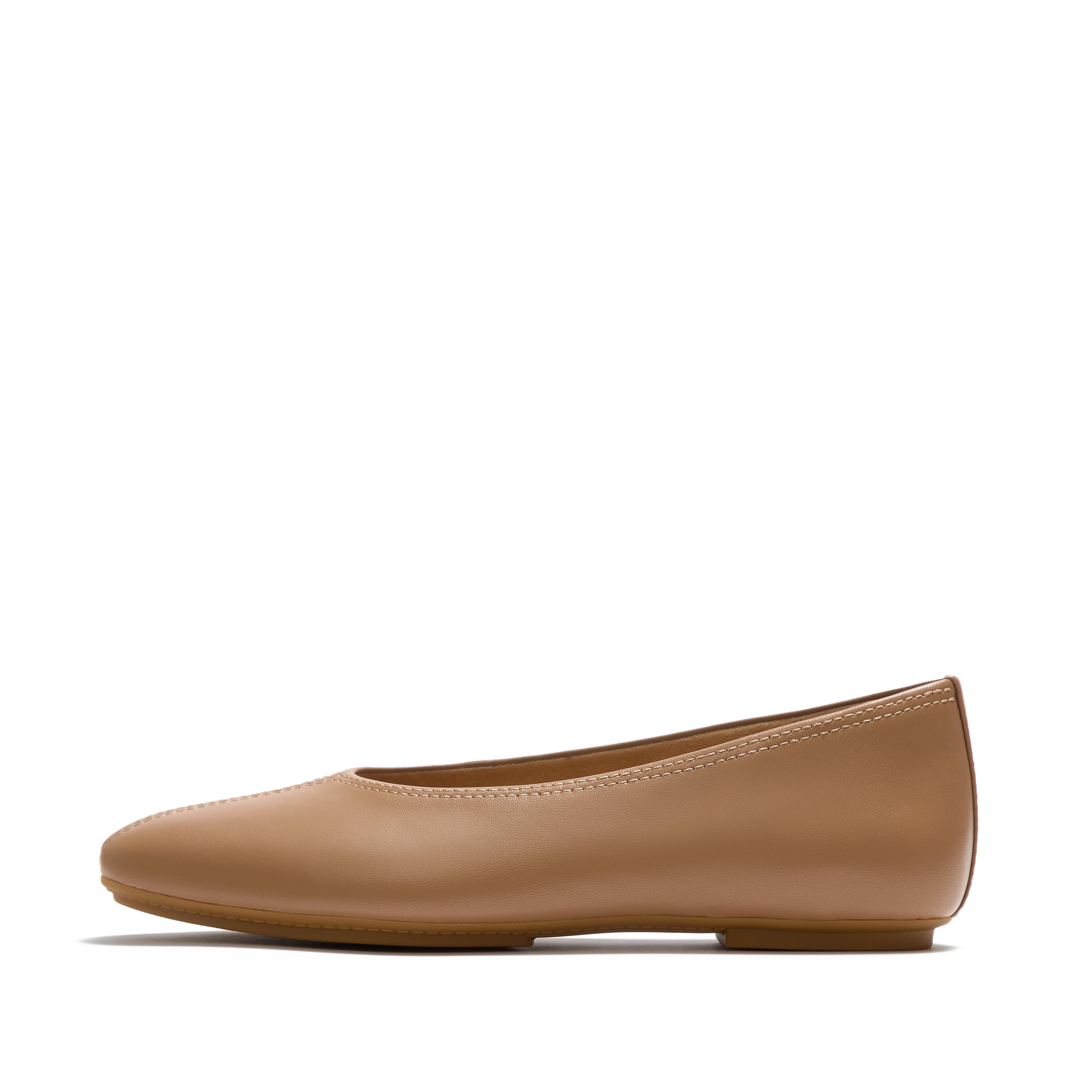 FitFlop DELICATO High-Cut Soft-Leather Ballerinas - Tan