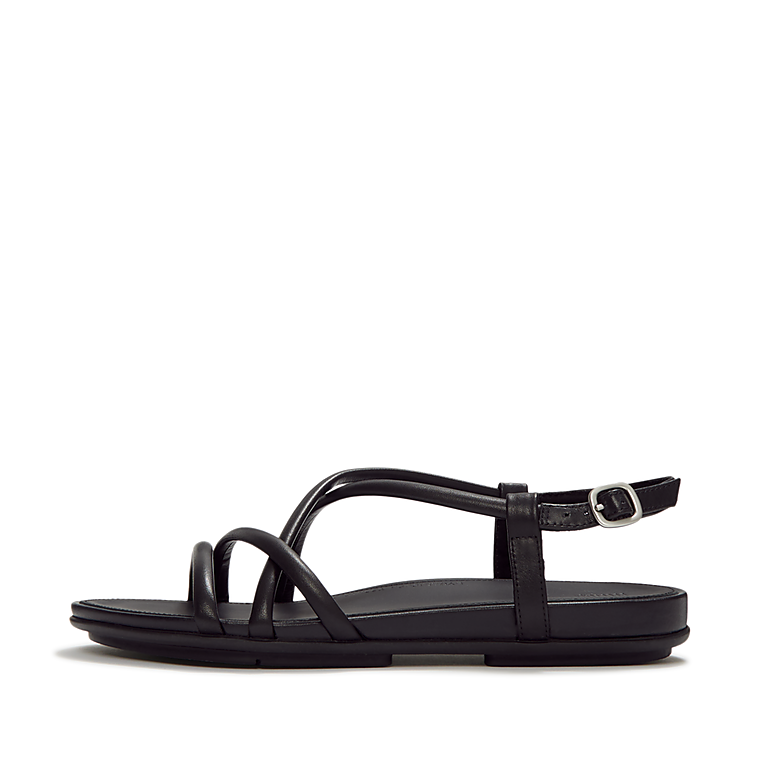 GRACIE Leather Strappy Back-Strap Sandals